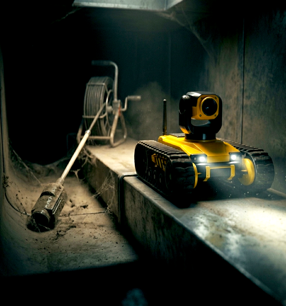 Why a Remotely Operated Duct Inspection Robot Leaves Pushed Drain Cameras in the Dust