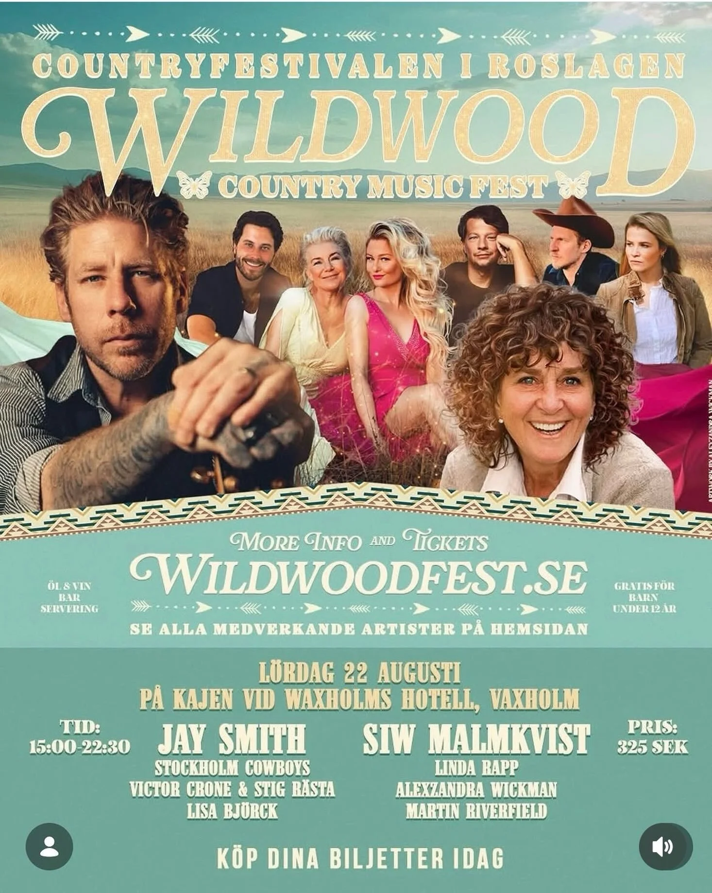 Countryfestivalen i Vaxholm 22 augusti 🤠
Det h&auml;r vill man inte missa👌