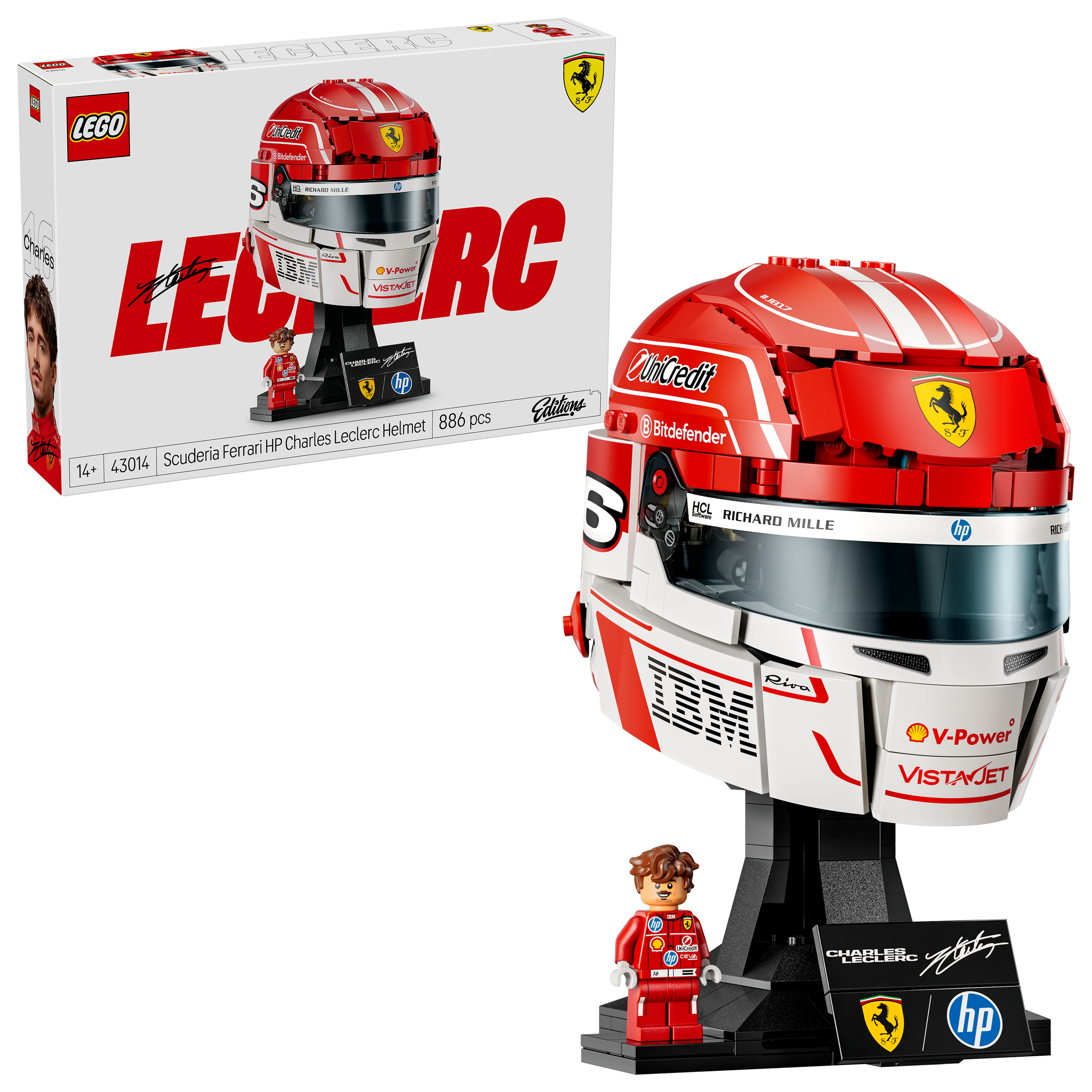 LEGO Editions Scuderia Ferrari HP Charles Leclerc Helmet 43014