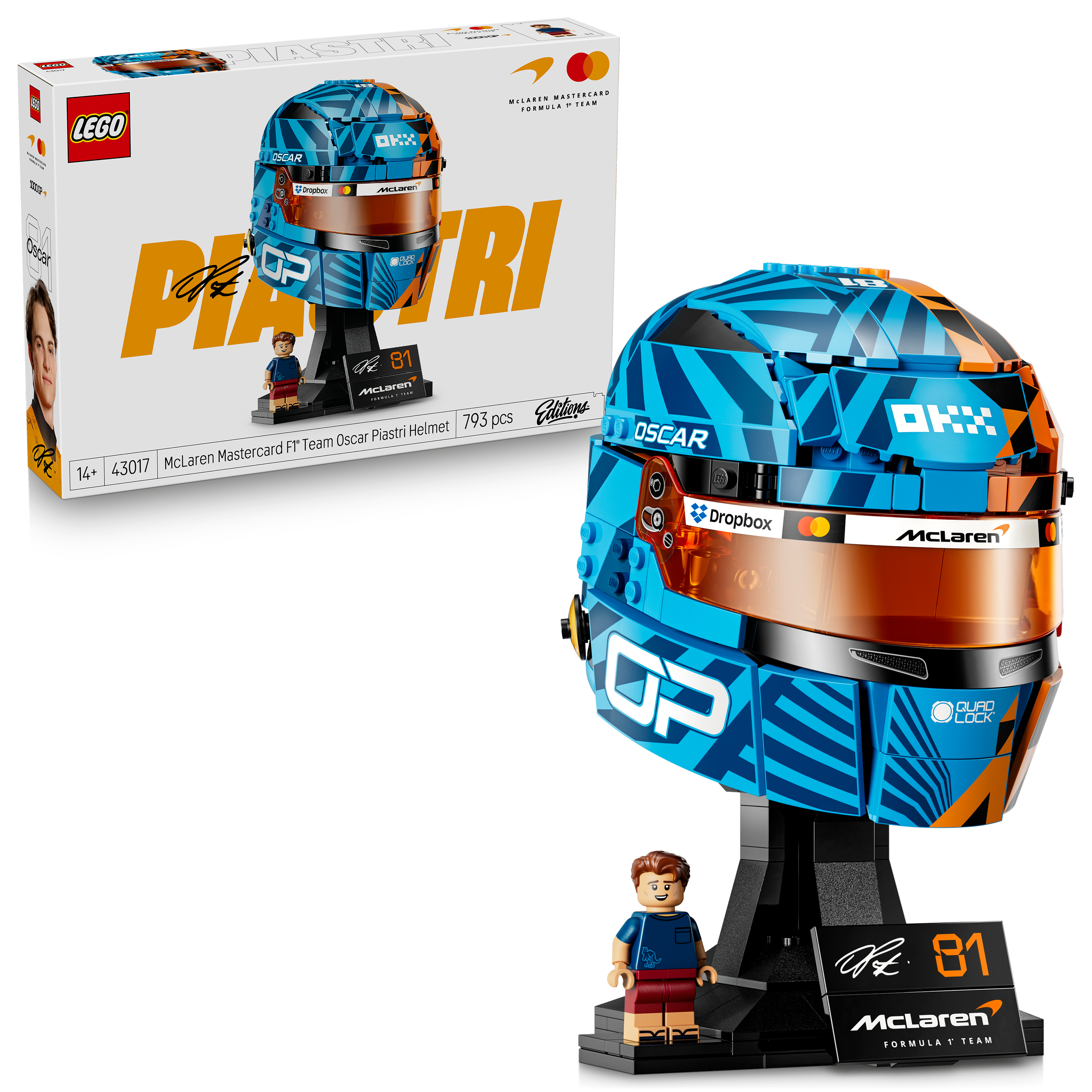 LEGO Editions McLaren Mastercard F1 Team Oscar Piastri Helmet 43017