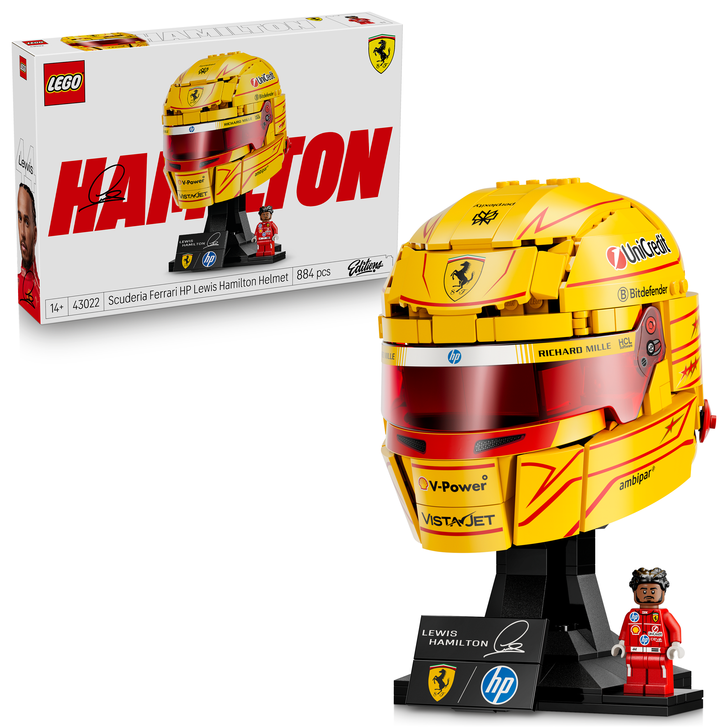 LEGO Editions Scuderia Ferrari HP Lewis Hamilton Helmet 43022