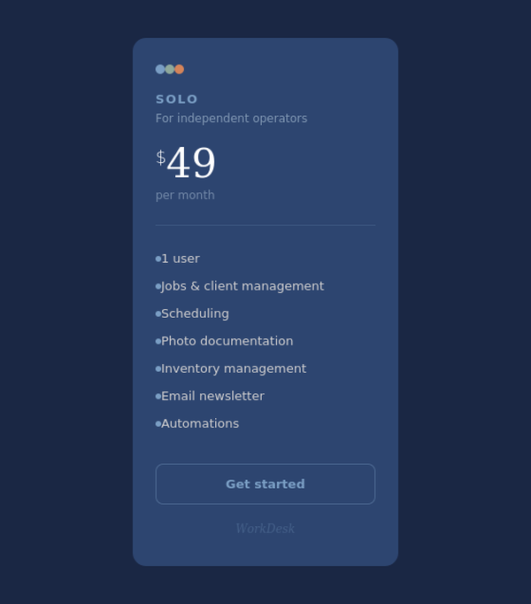 Solo — For independent operators
