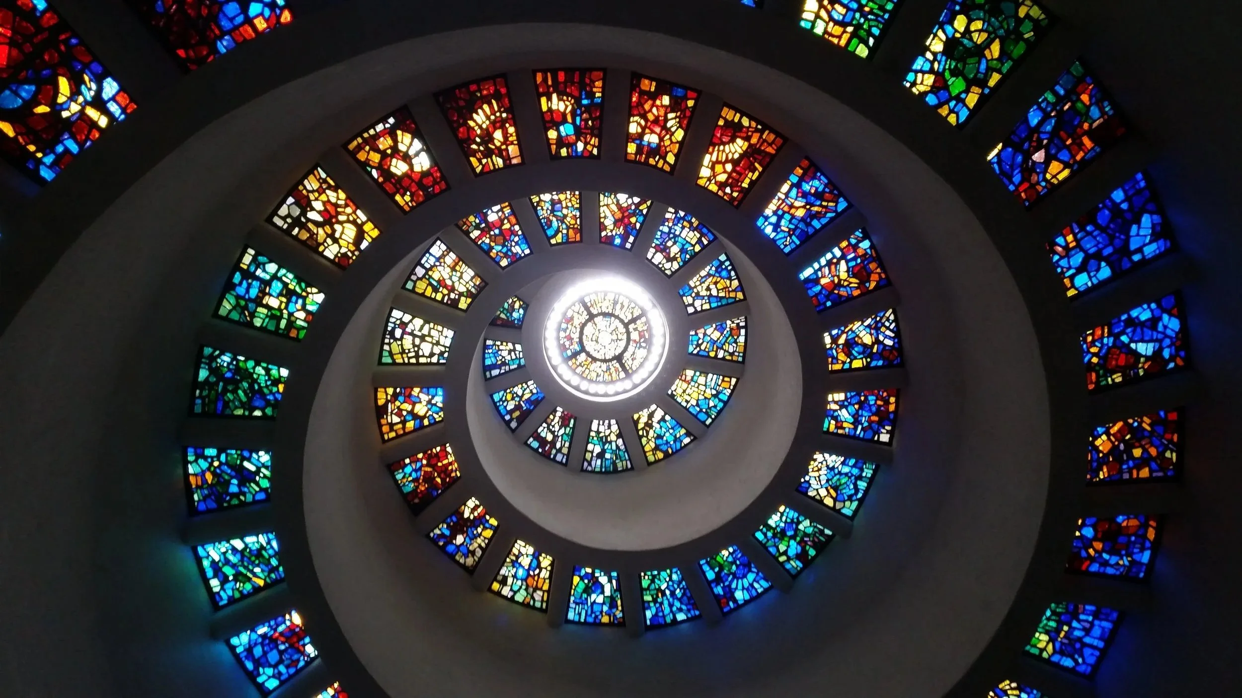 Spiral Stained Glass Window--Dallas, TX--Photo by Gretchen Martens