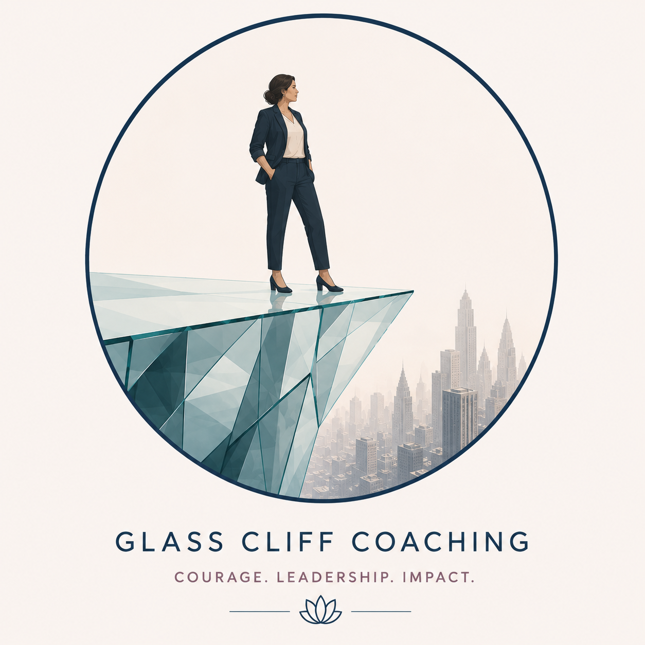 Logo for Glass Cliff Coaching, coaching for women leaders navigating the glass cliff, using the The Glass Cradle™ framework and Storytelling Alchemy