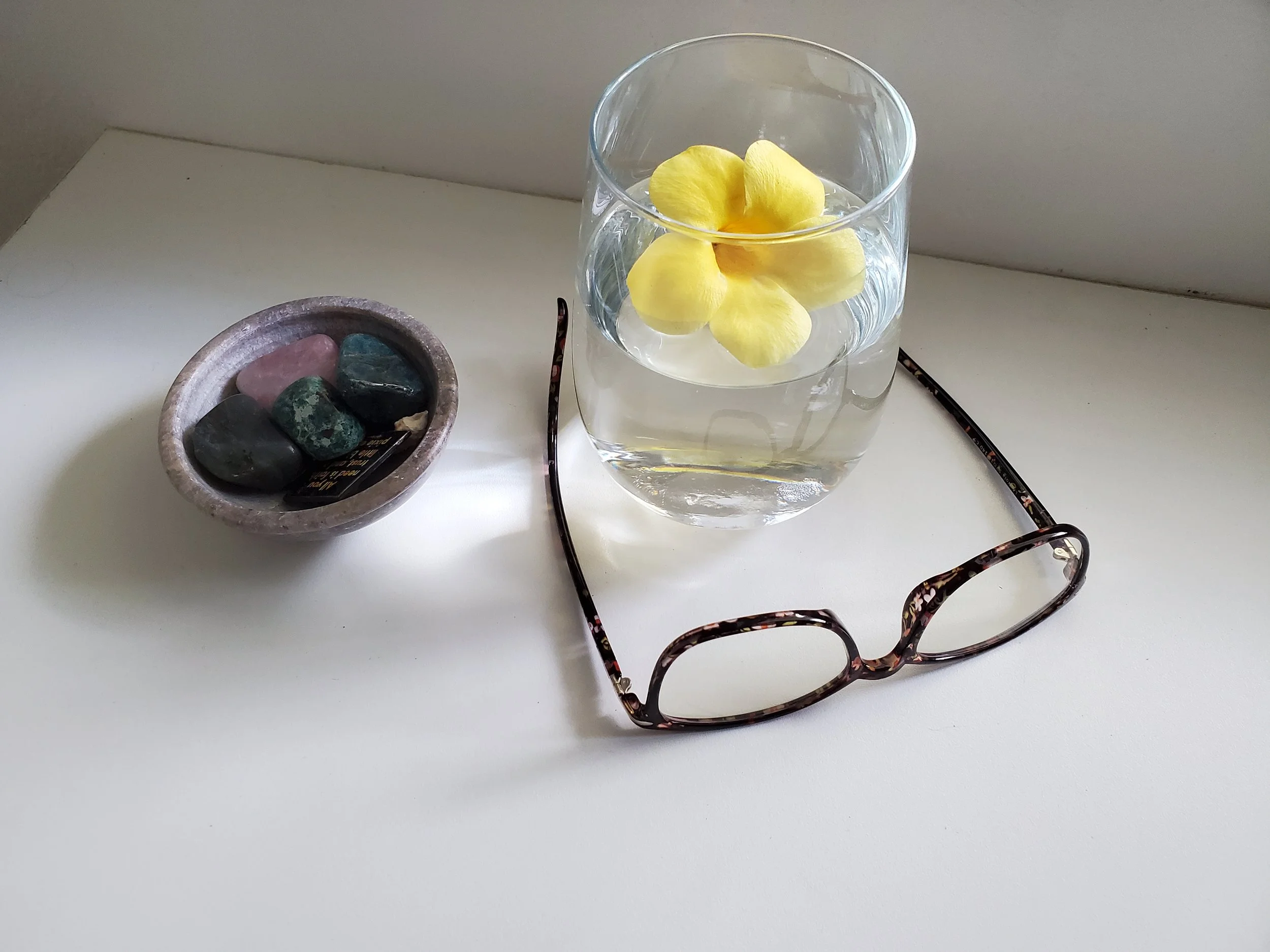 Publishing Support: Photo by Gretchen Martens of a contemplative desk—inviting women to engage with her as a writing coach, editor, and publisher through Village of Care Press