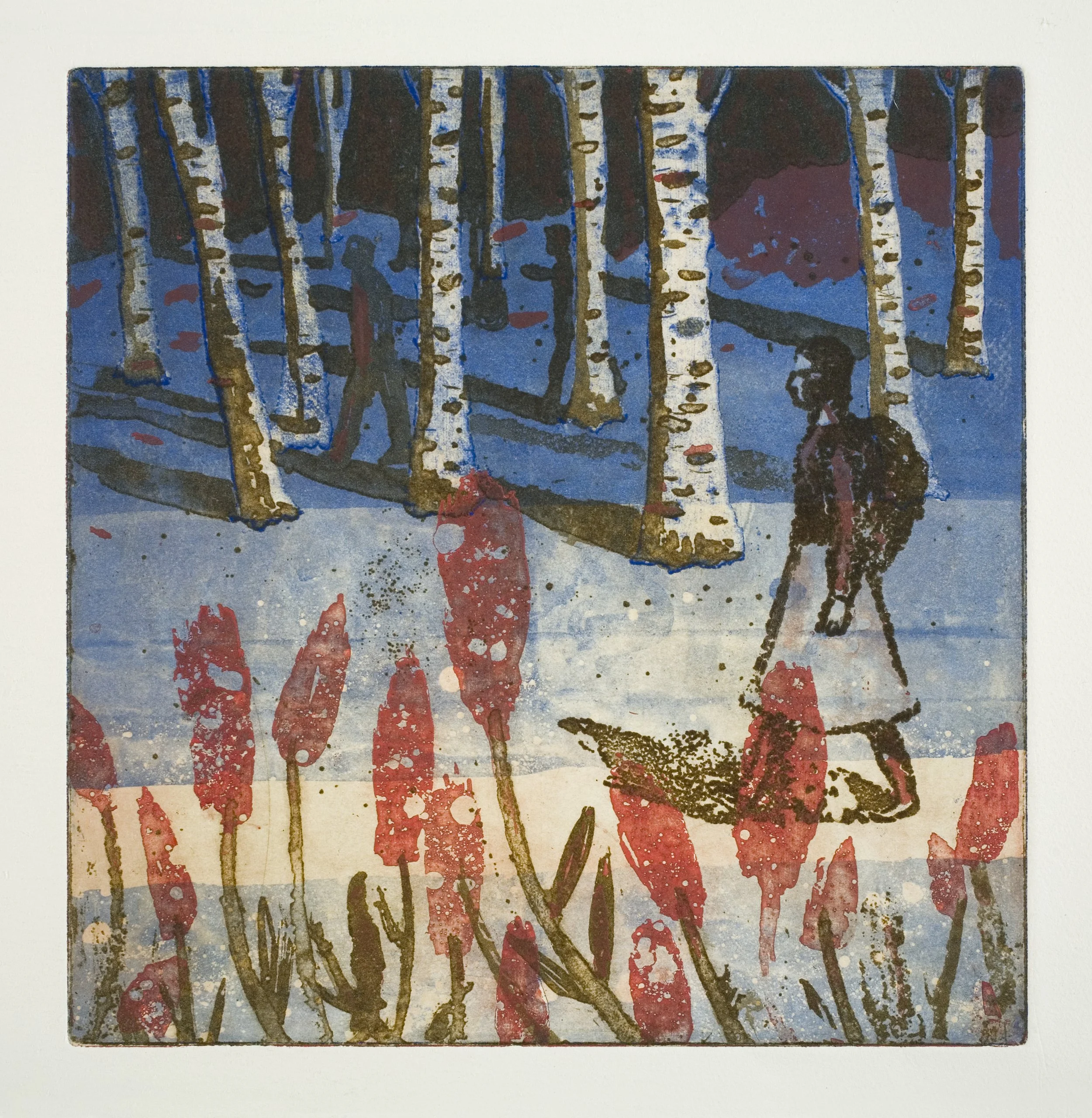 Forbi Skogen:Passing the Woods - etching, 2007, 24x23.jpg