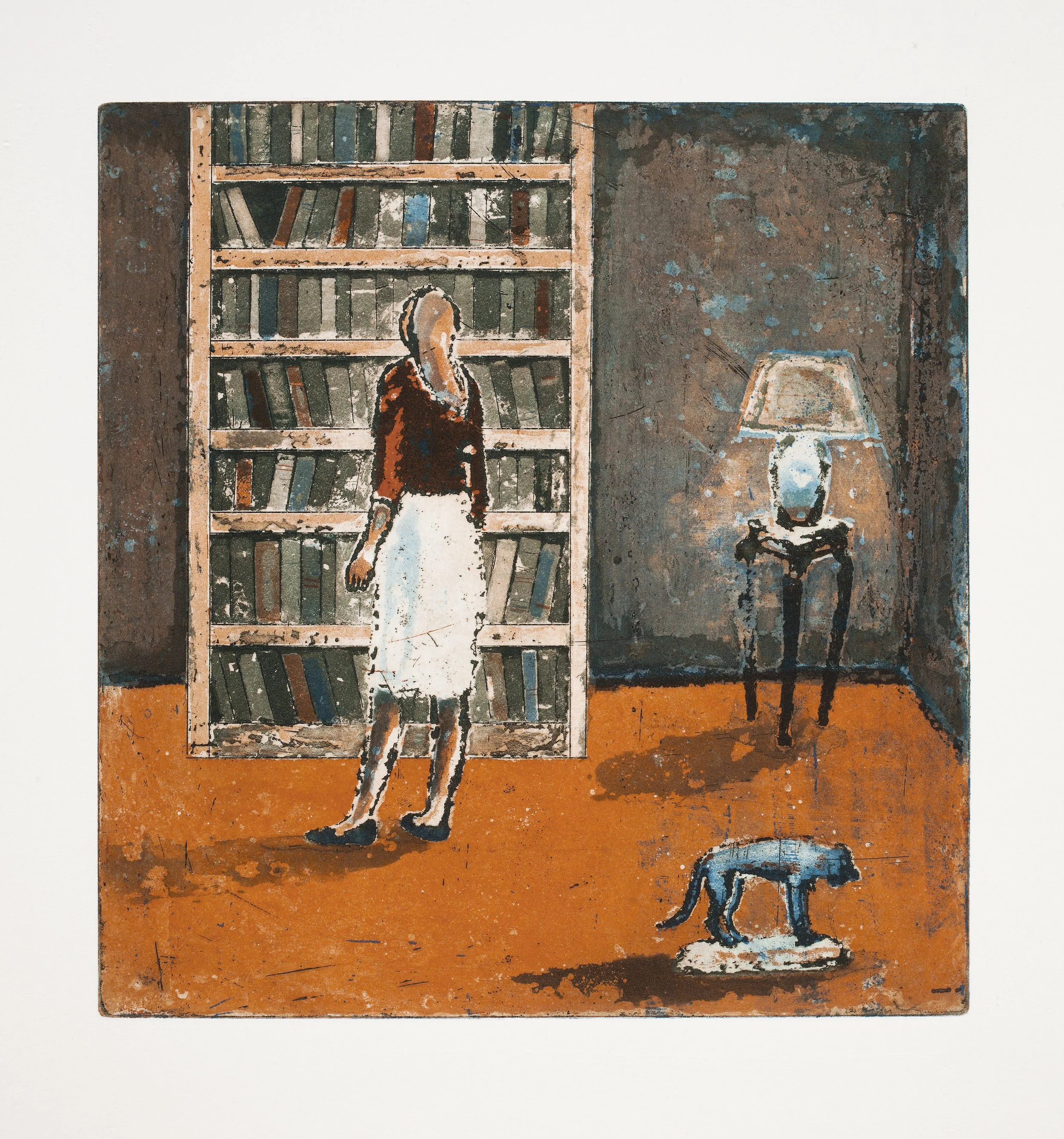 Bokhylle II:Bookshelf II - etching, 2010, 26x24cm.jpg