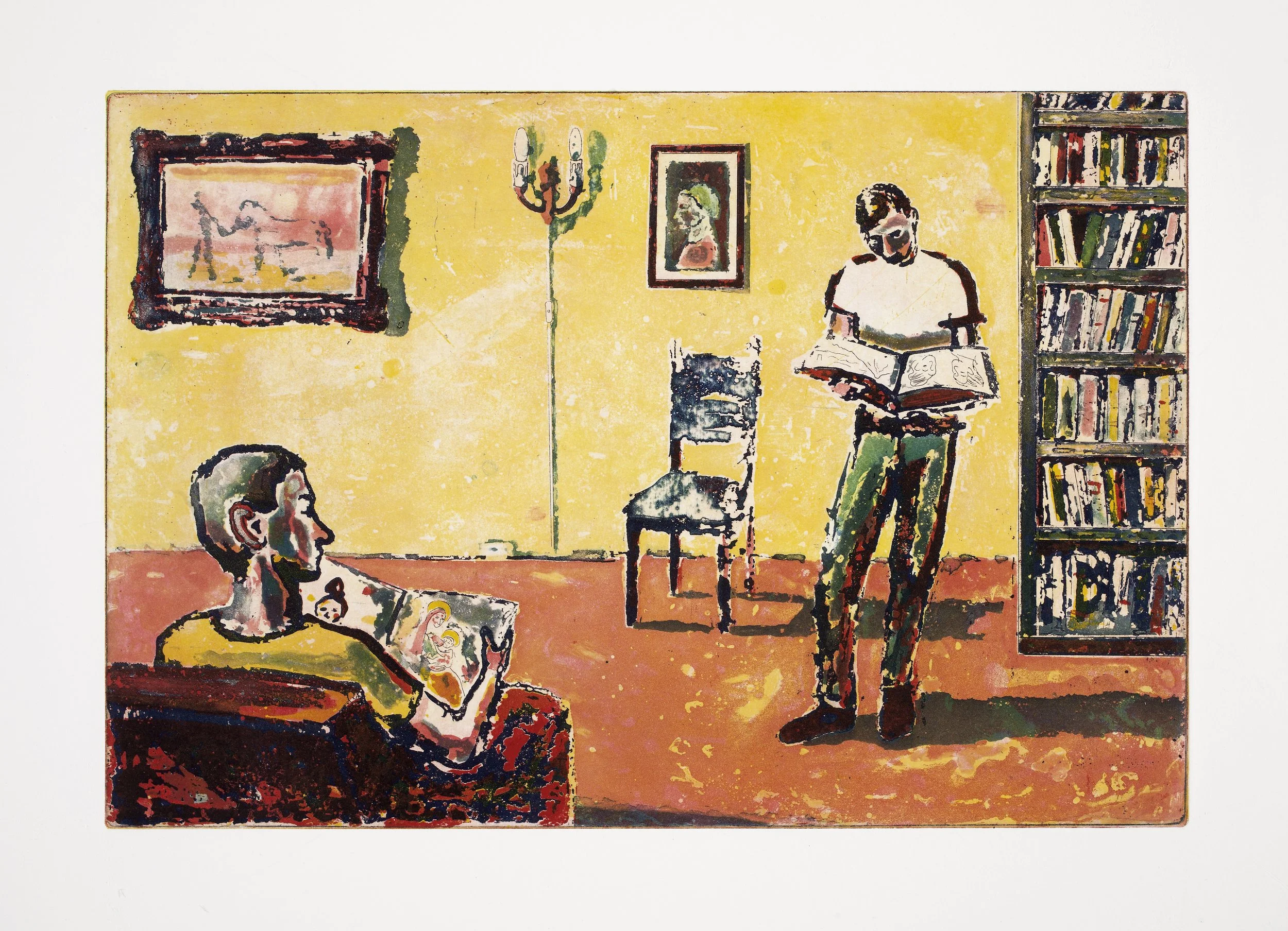 Bokhylle I:Bookshelf I - etching, 2010, 27x39cm.jpg