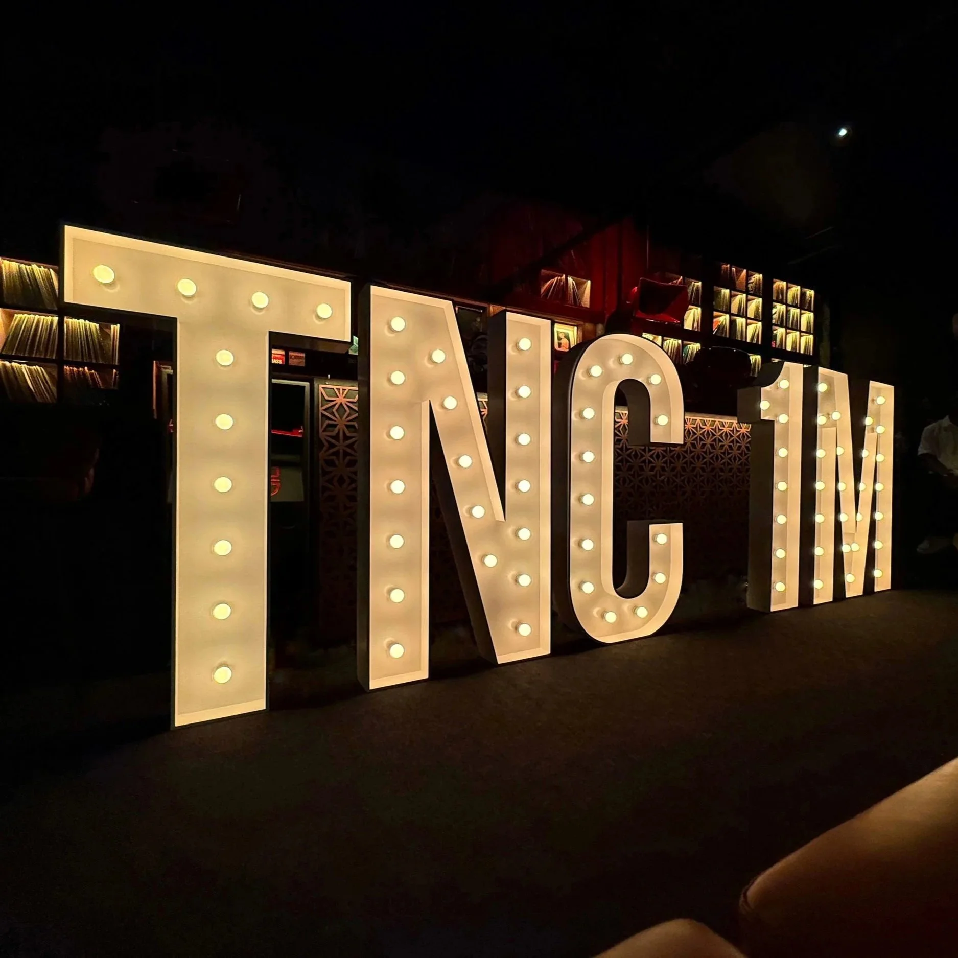 LARGE 5 FT WOODEN CORPORATE LETTERS ILLUMINATED