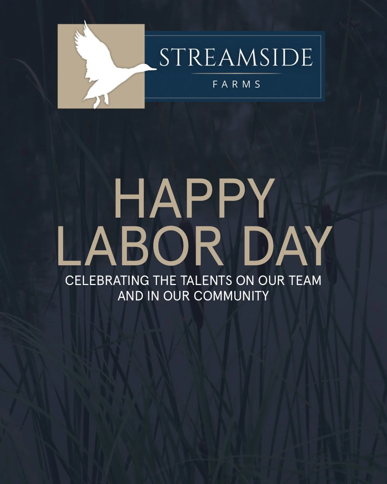 Wishing our team and neighbors a safe and happy Labor Day 
#StreamsideFarms
