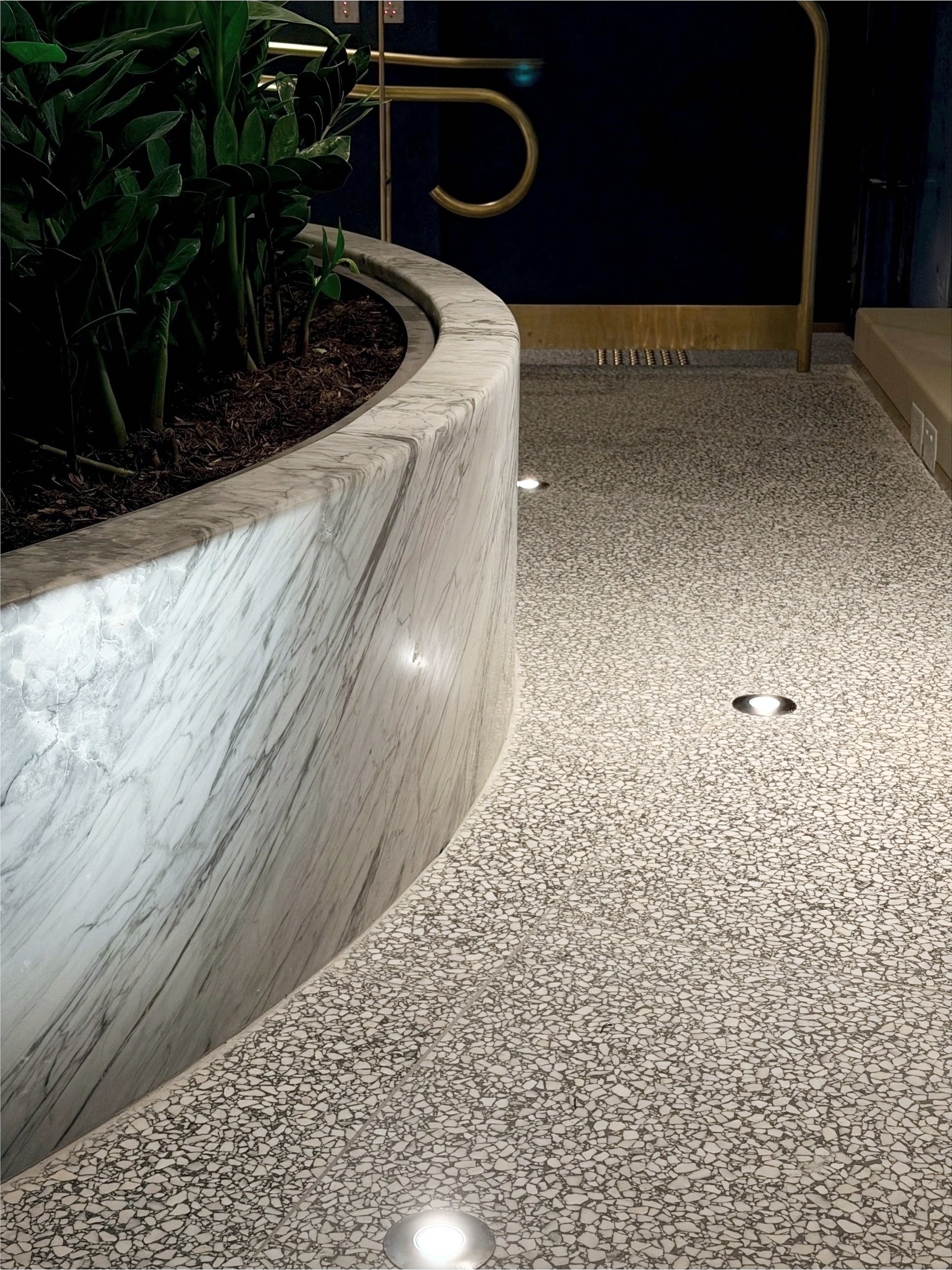Curved Stone Planter