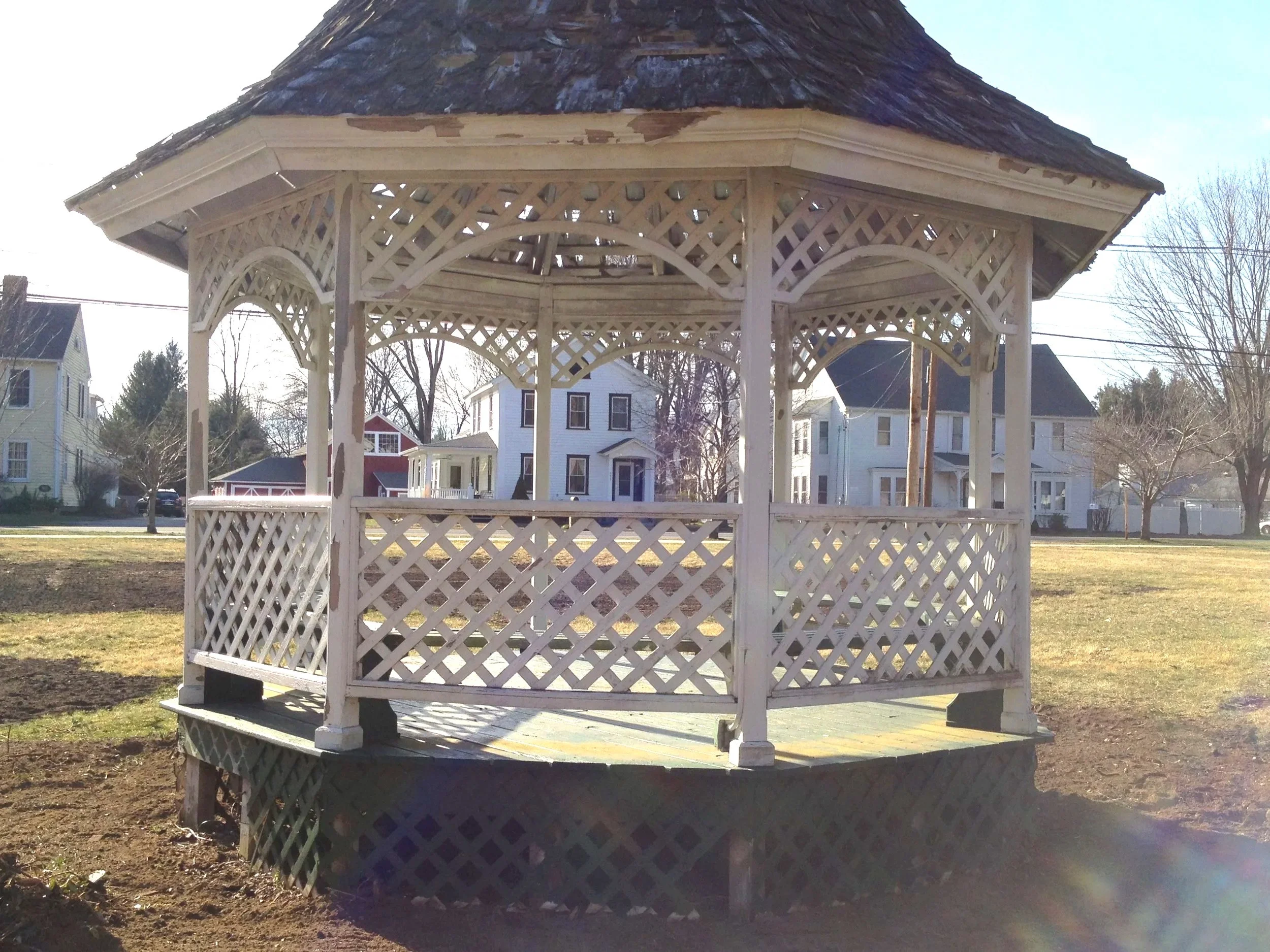 April 8, 2013 - Sad looking gazebo with a desolate landscape. 