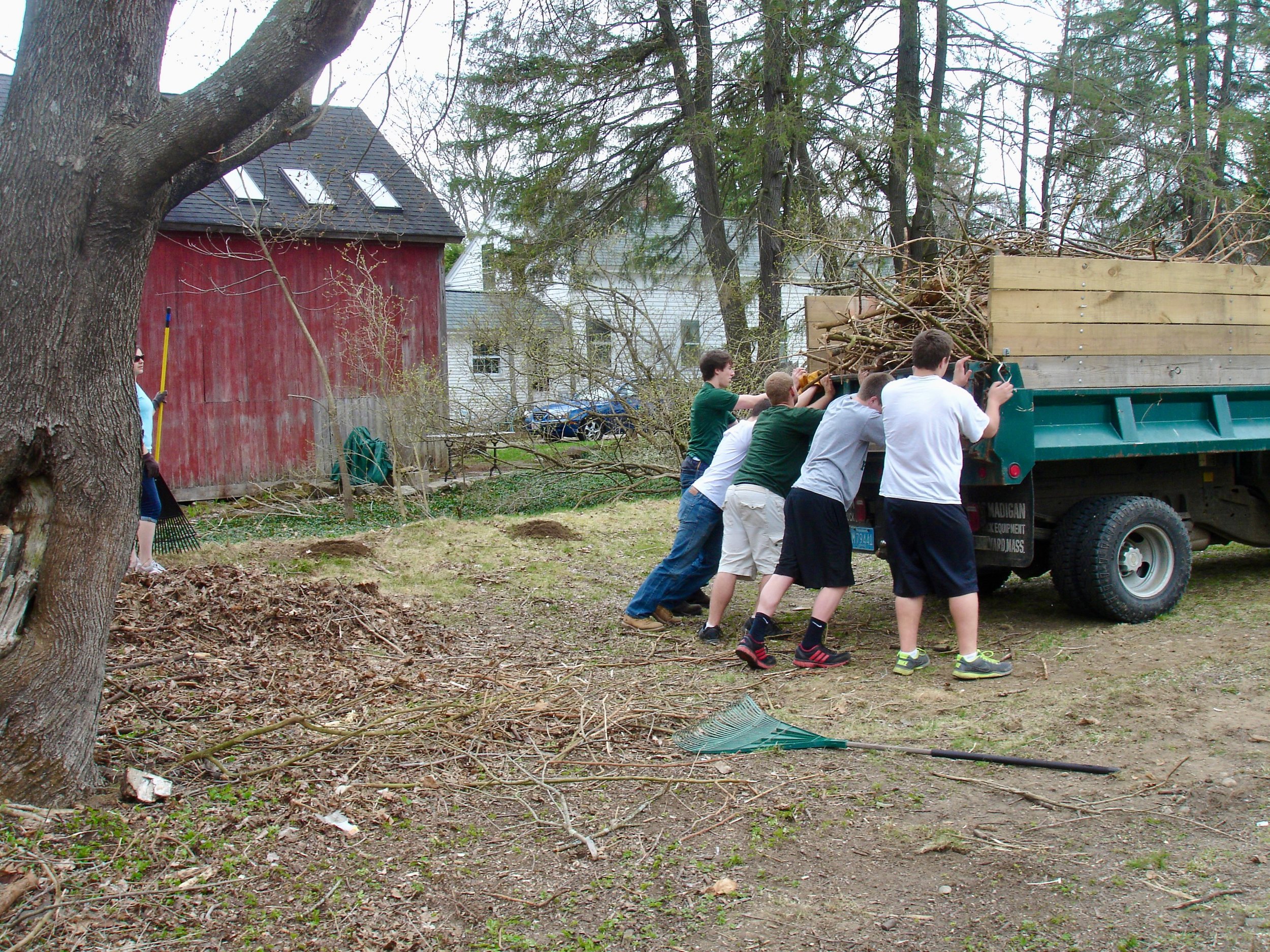 April 18, 2013 - Minnechaug Football Team defeating the brush!