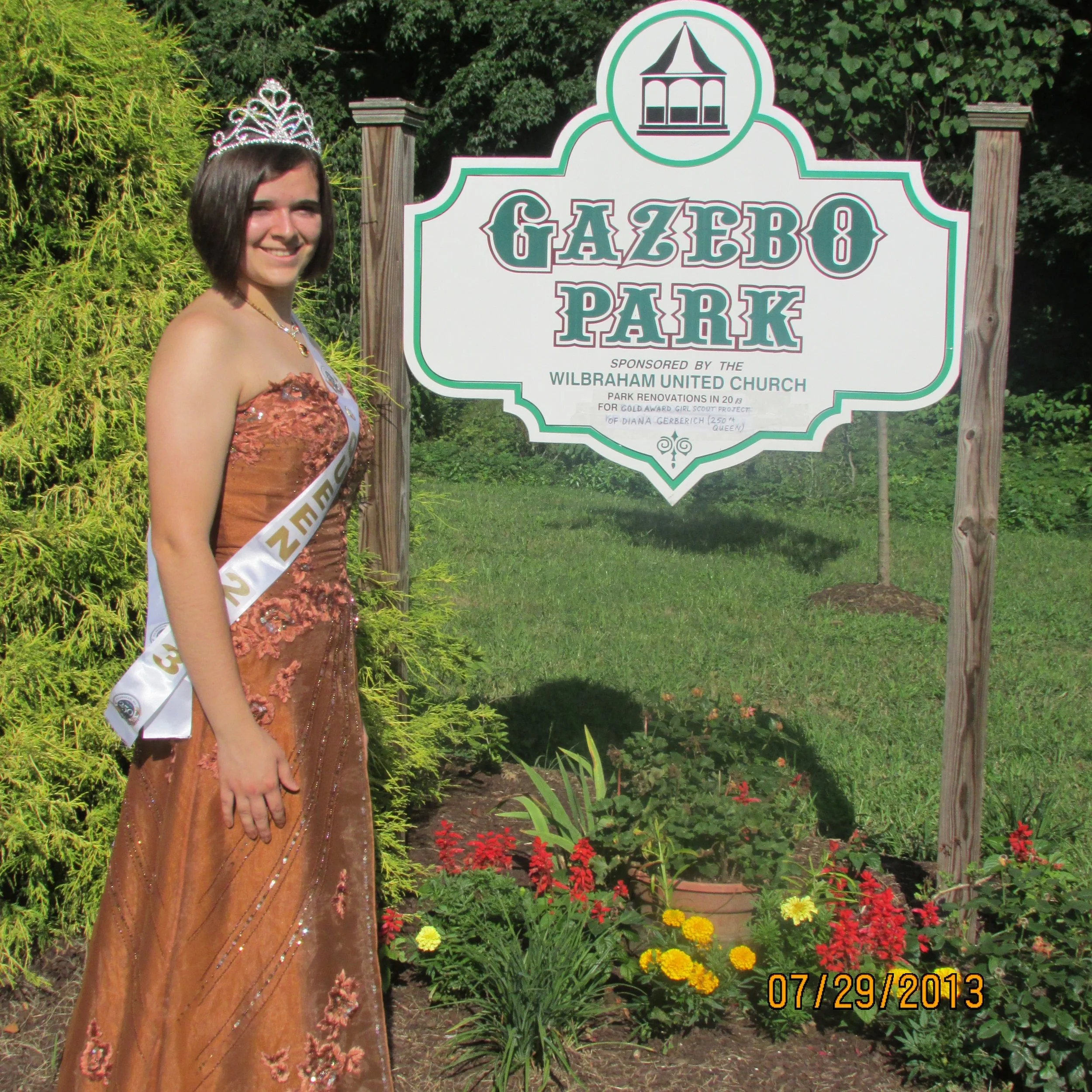 Diana in July 2013, Crowned Wilbraham 250 Queen, in her royal garden.