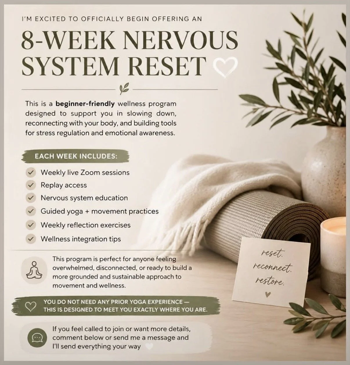 8-week Nervous System Reset Yoga Cohort