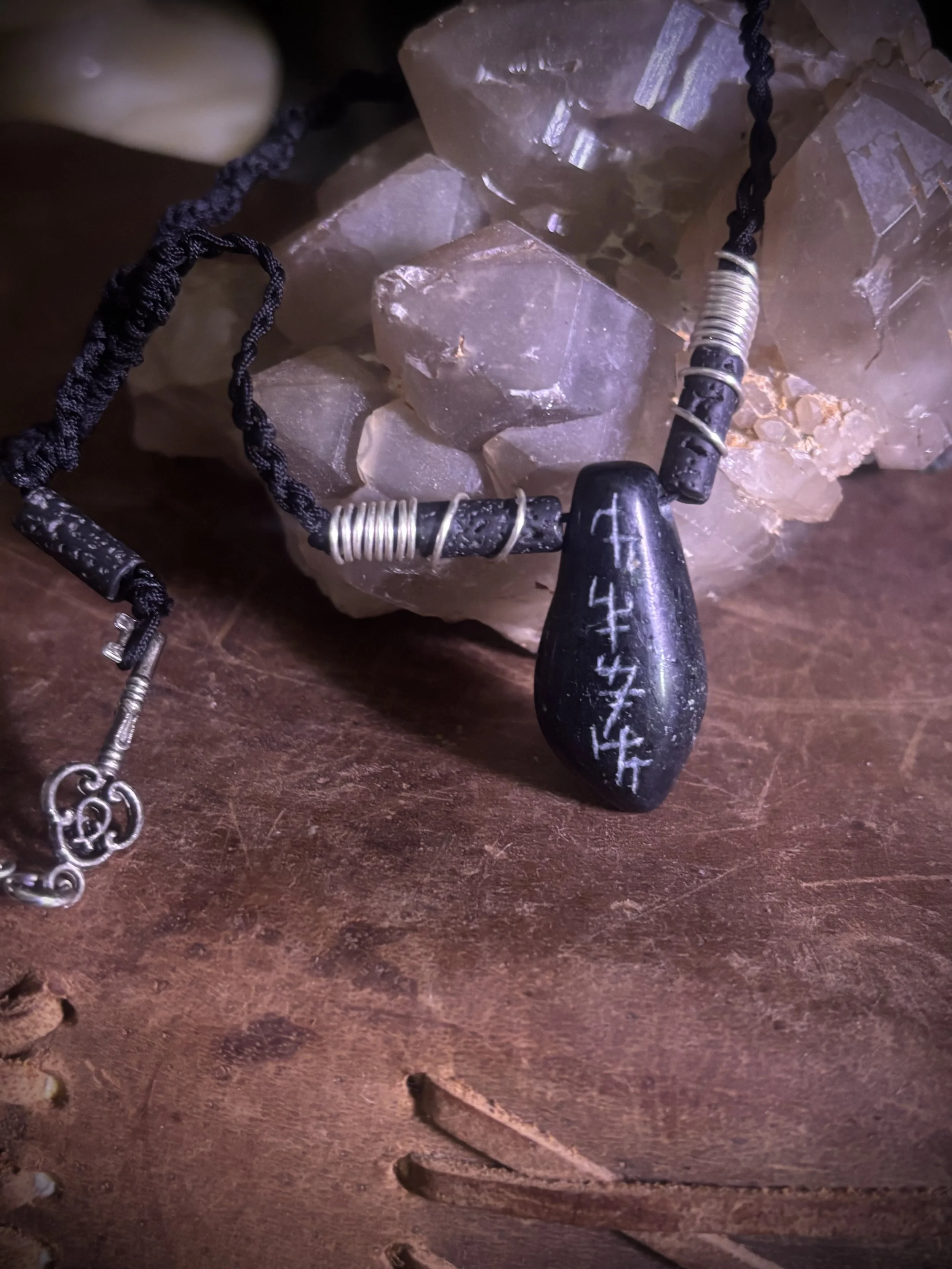 Obsidian Light Language Necklace