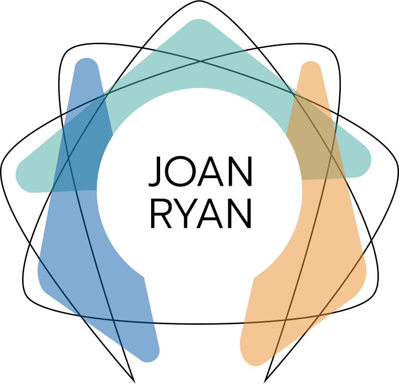 A stylized, multicolored logo with overlapping shapes in blue, teal, orange, and yellow, forming a circular design with interconnected lines.
