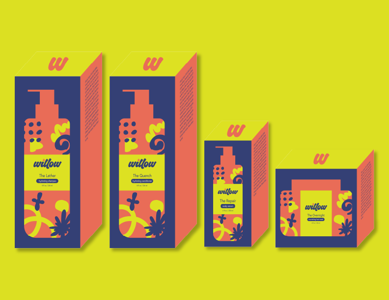 Packaging Design - Willow Hair Care