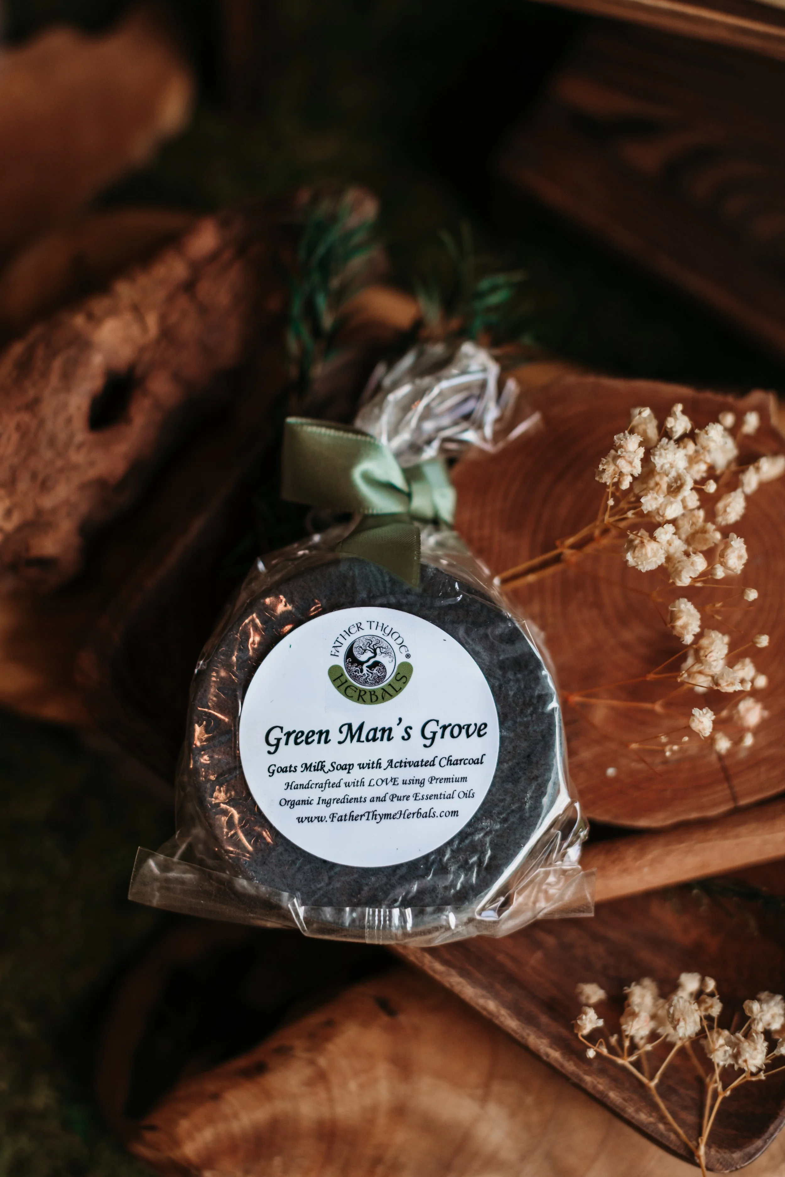 Green Man's Grove Goats Milk Soap with Activated Charcoal
