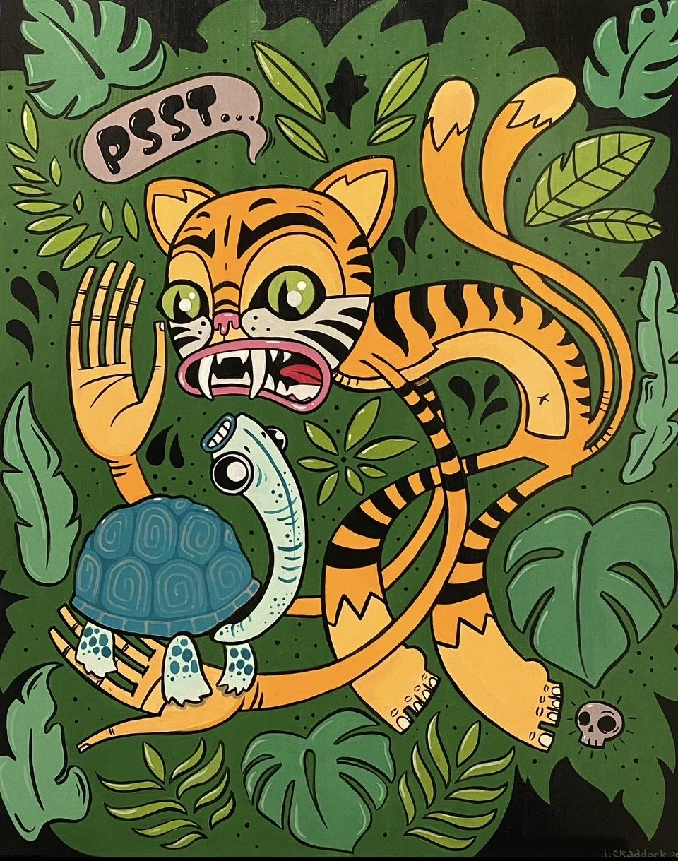 Jungle Secrets 
2023
Acrylic paint on board 