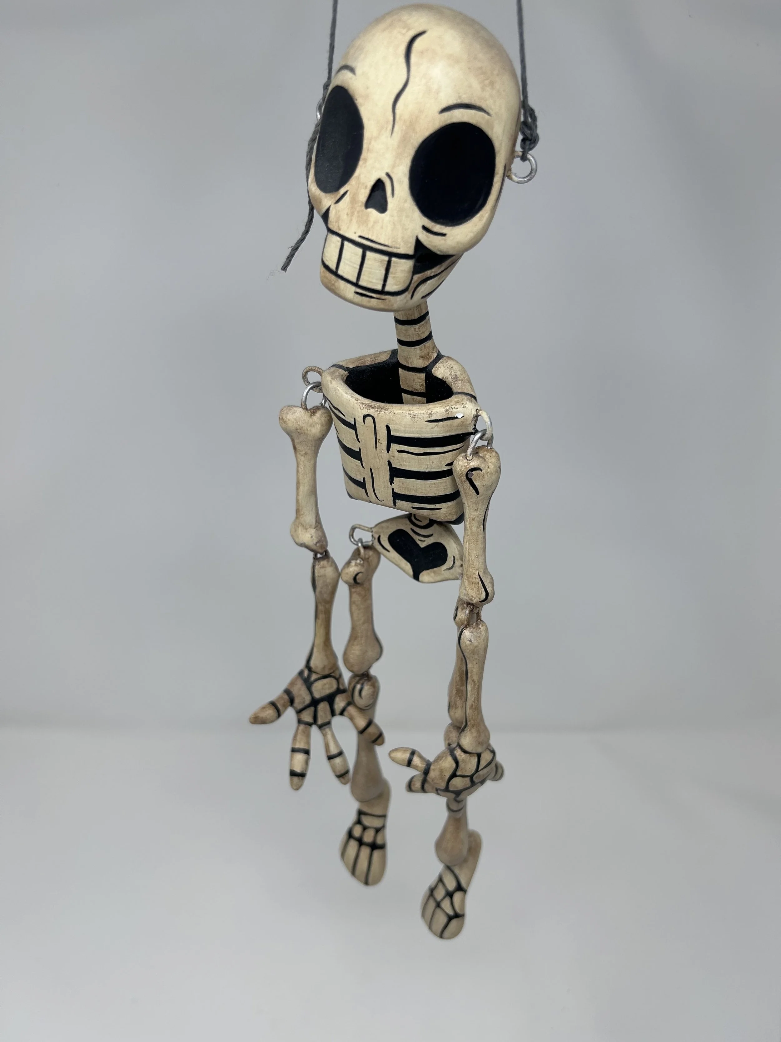 Hanging Skeleton 
Paperclay
Approx. 2022