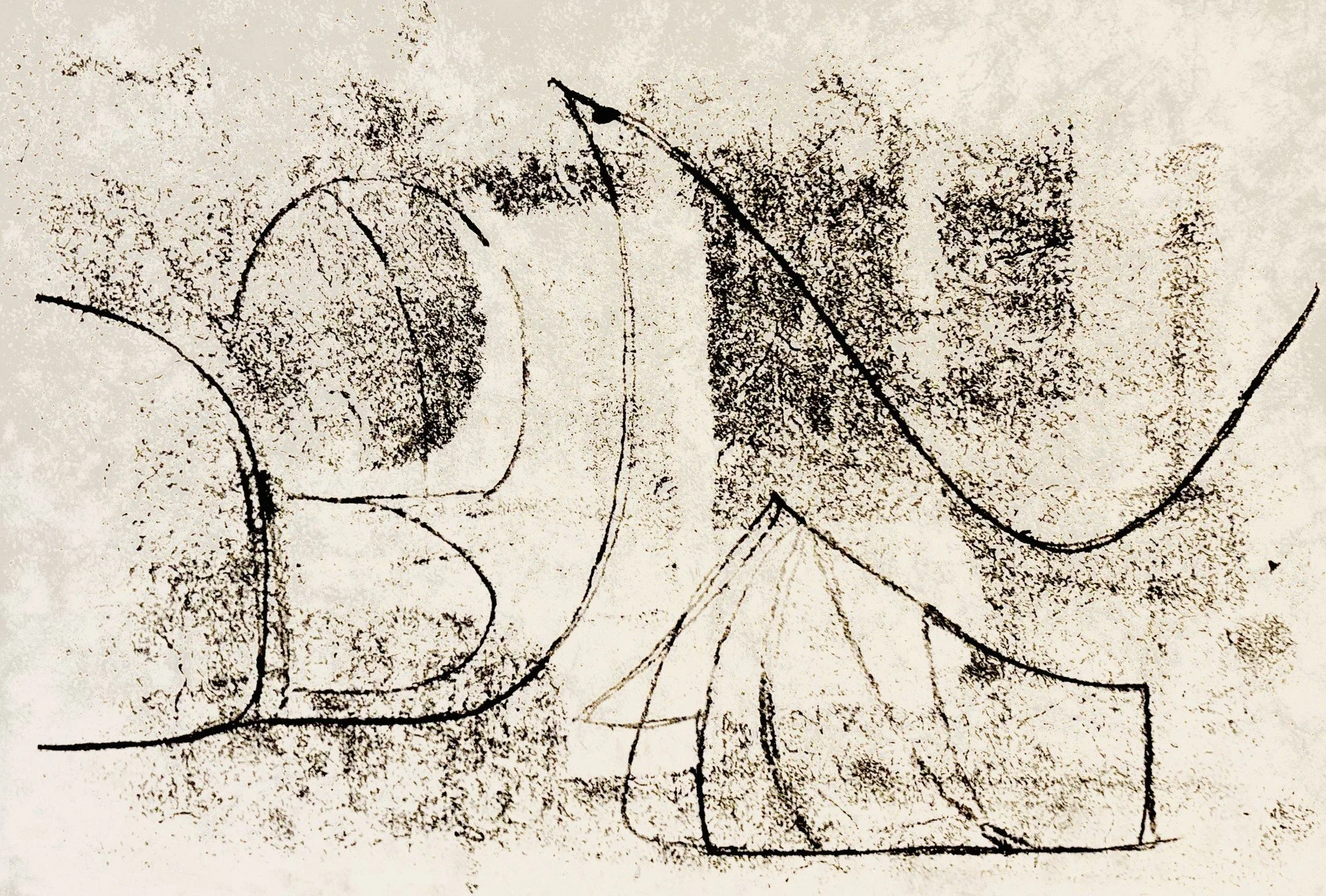Monoprint monotype kozopapier