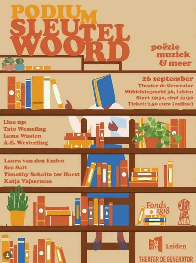 Op zaterdag 26 september zal ik optreden in Leiden voor Podium Sleutelwoord! 