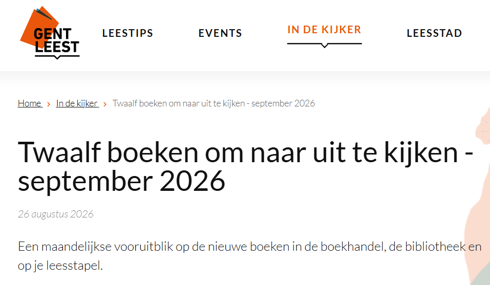 Mijn bundel getipt op Gent Leest!