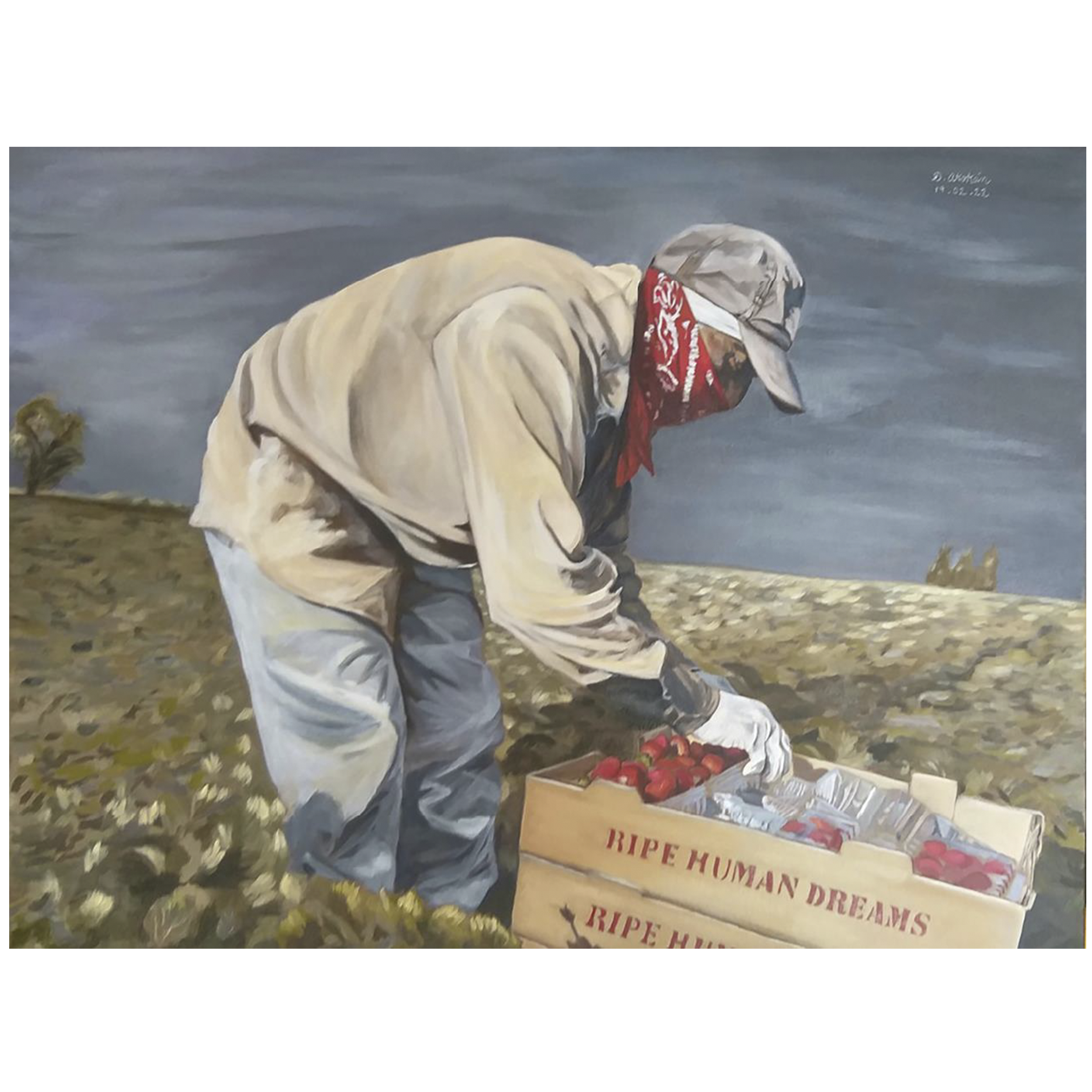 Ripe Human Dreams (2022). Óleo sobre tela, 60x80cm.