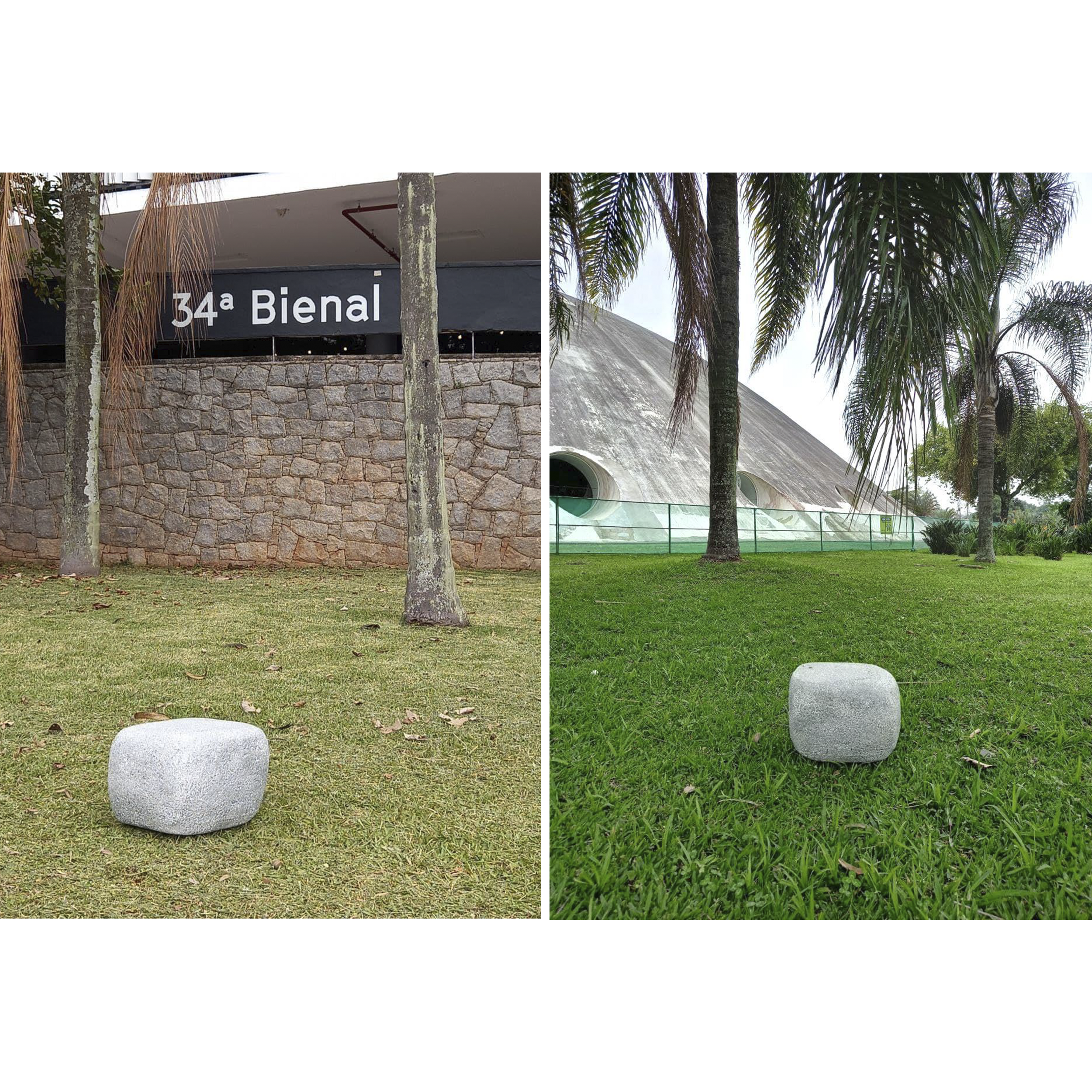 Cafunzinho (Kalakala) (2021). Série "Sonic Creatures". Objeto sonoro (som da Áustria). Intervenção, Parque Ibirapuera/ Bienal - SP Arte, São Paulo.