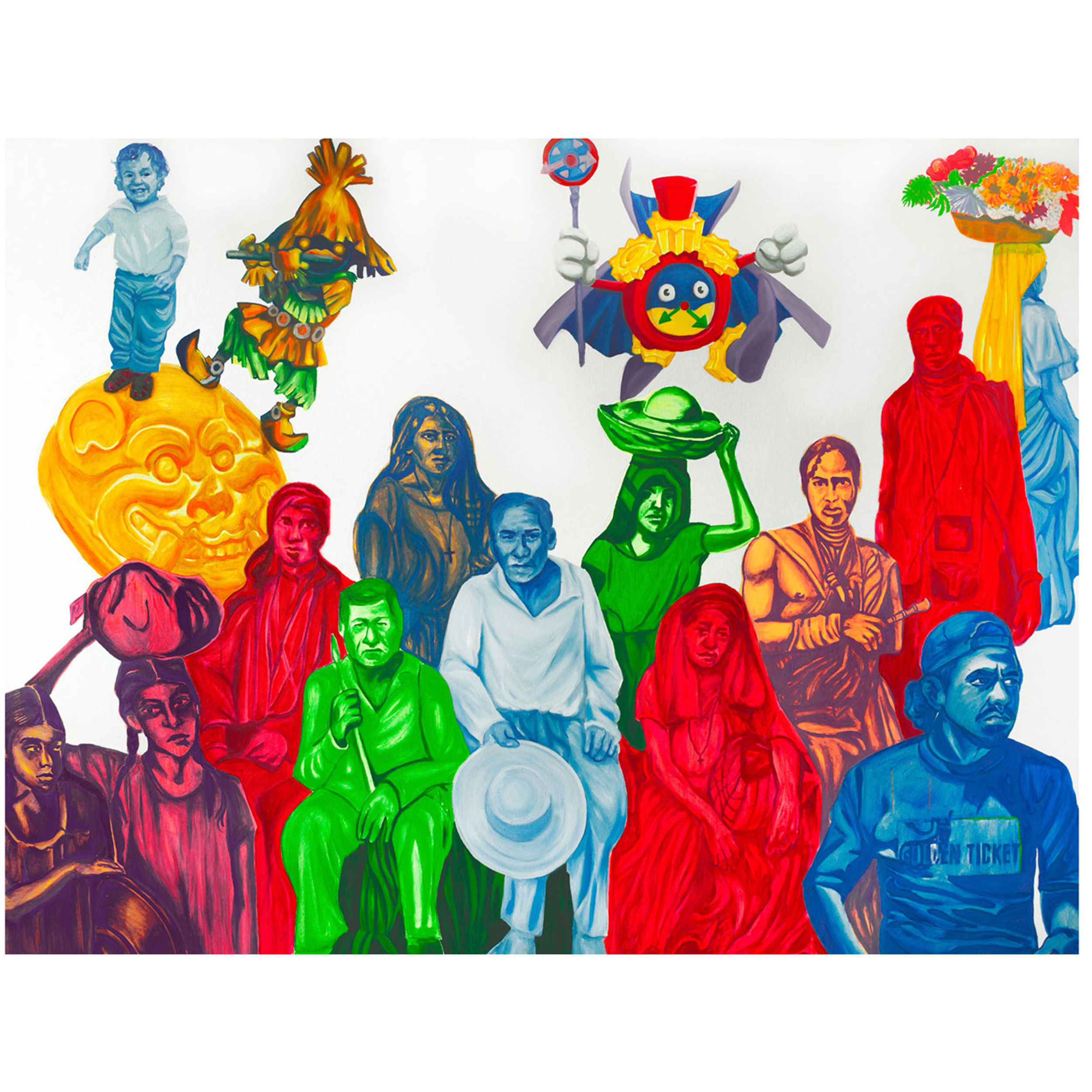 Êxodo (2023). Óleo e acrílica sobre tela, 150x200cm.