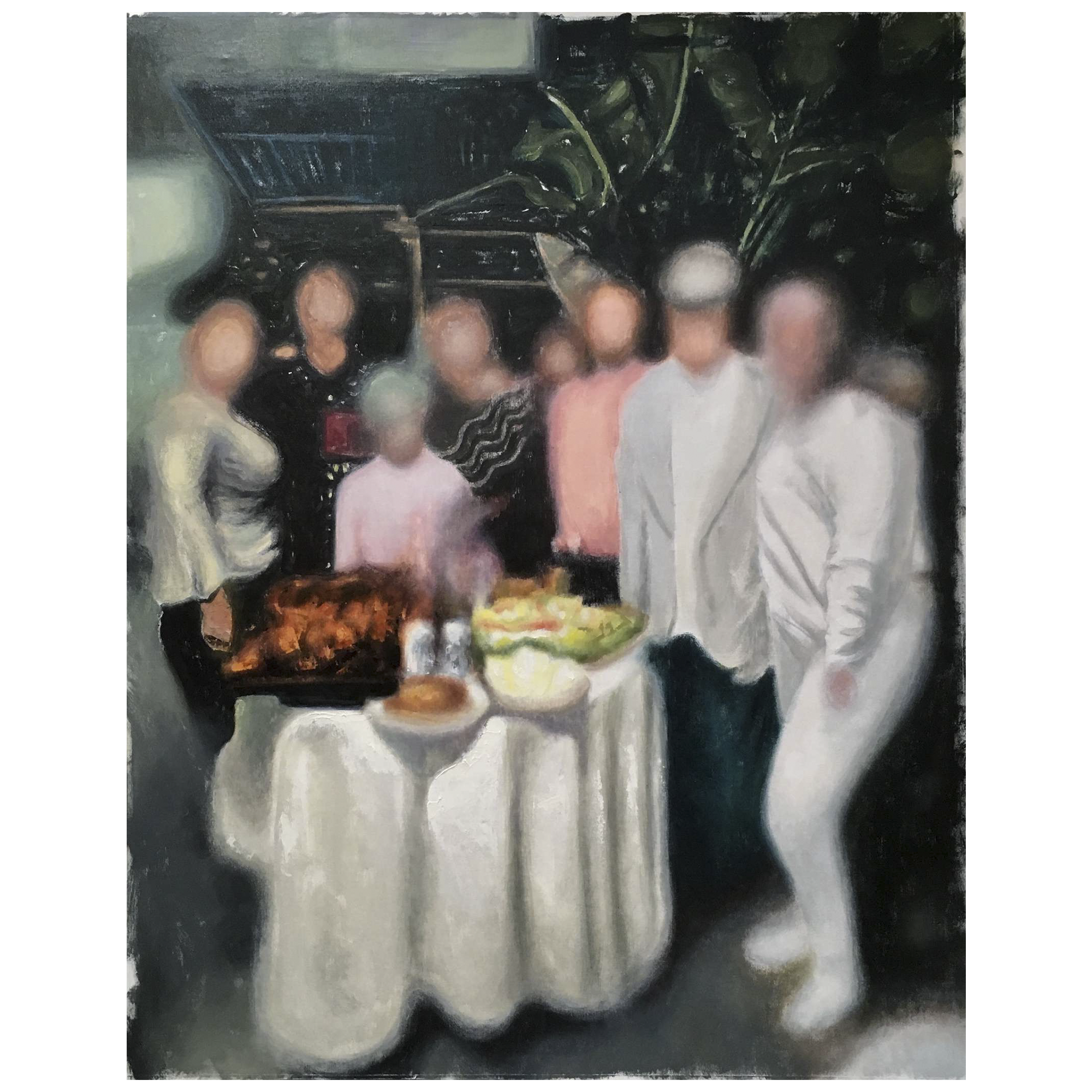 Natal cubano no Rio de Janeiro (2024). Série "Limbo". Acrílica sobre tela, 80x100cm. 