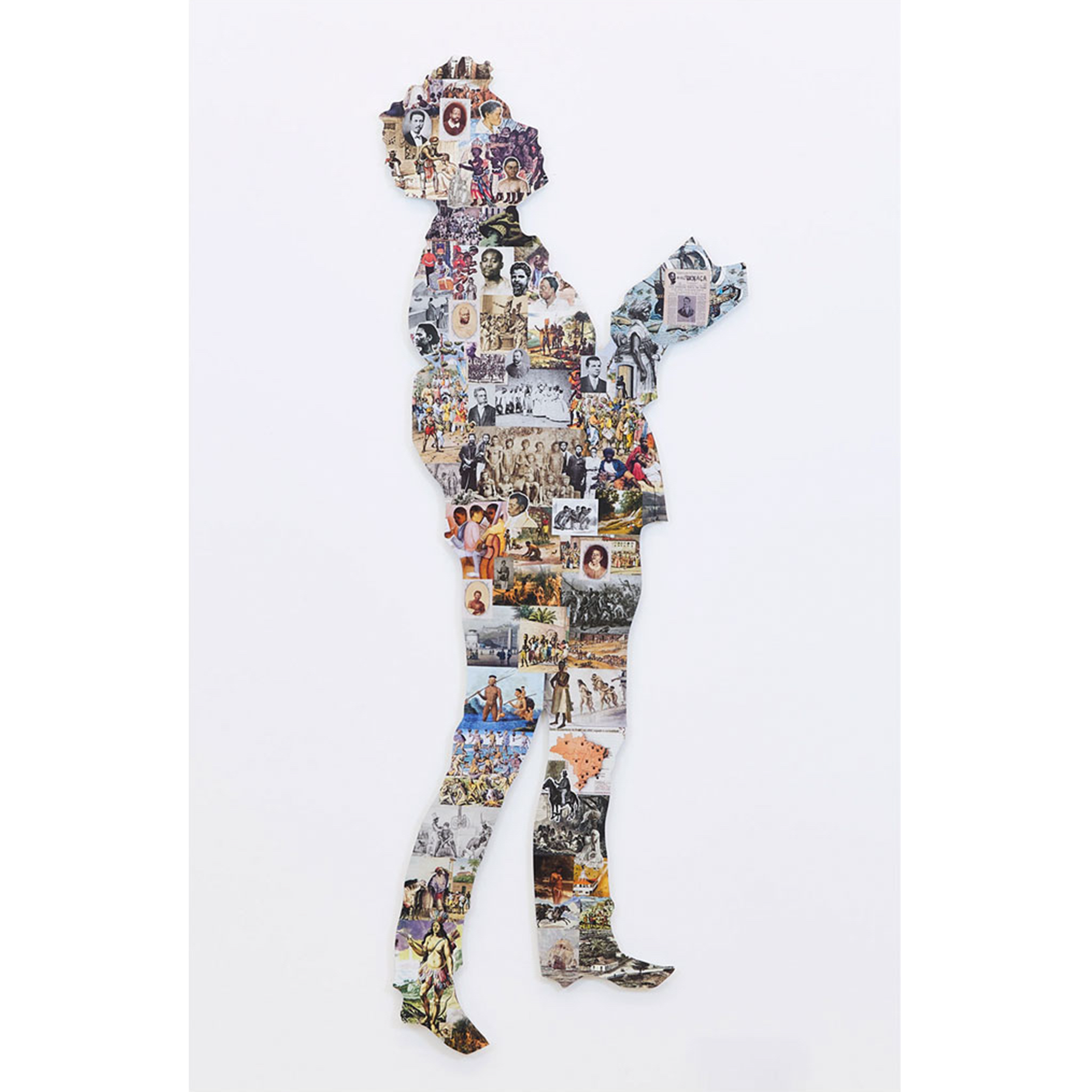 Memórias Póstumas (2020). Colagem sobre alumínio, 160x61cm.