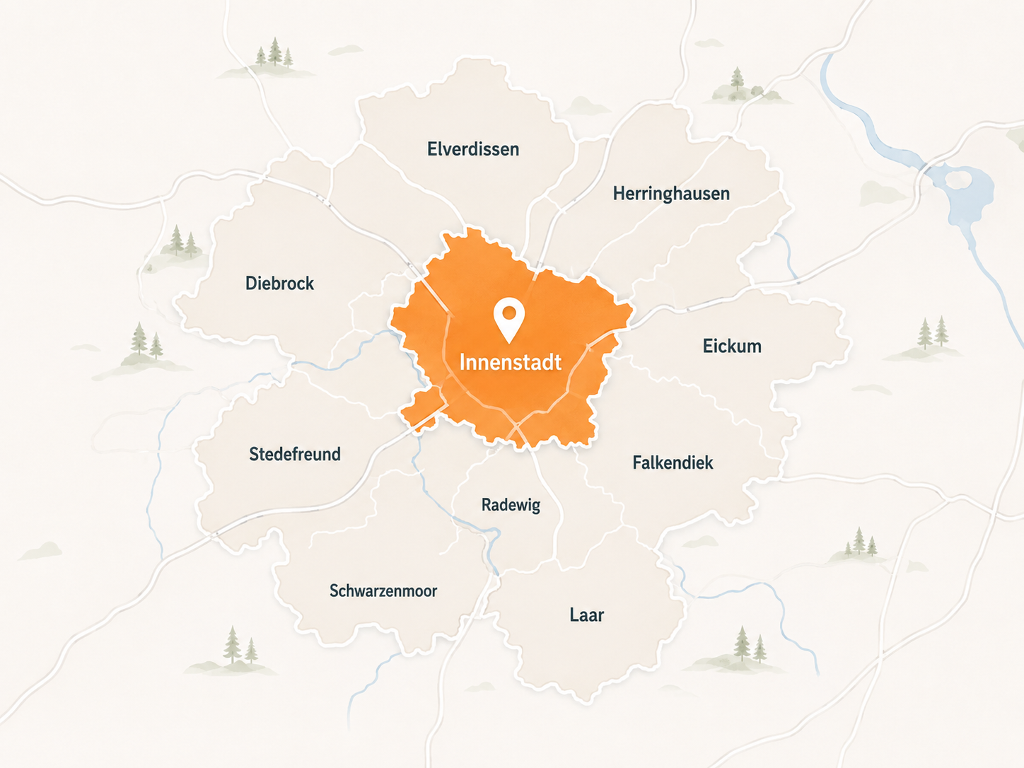 Herford und Umgebung Stadtkarte von homesun solar