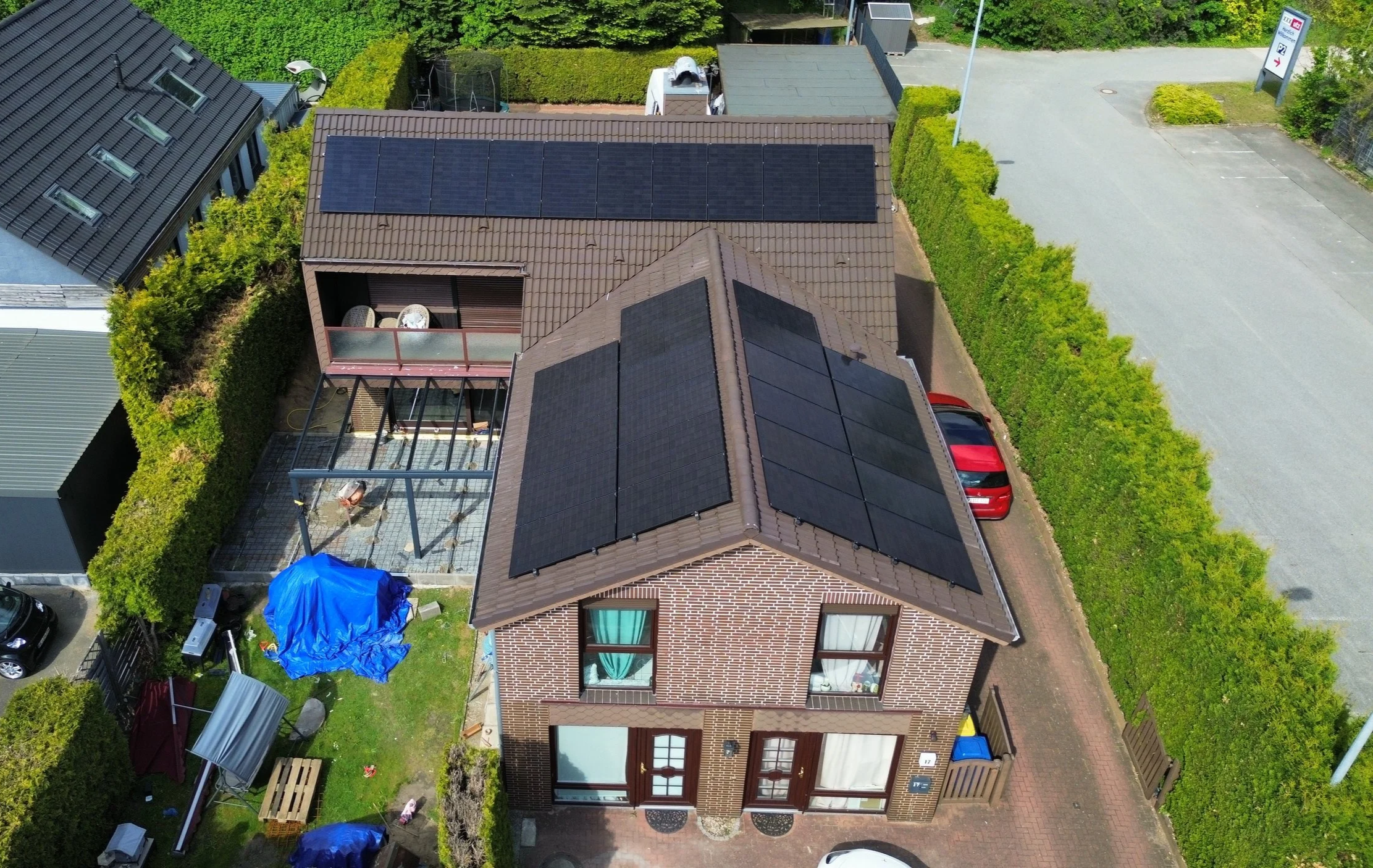 Solaranlage auf einem Mehrfamilienhaus in Bad Oeynhausen