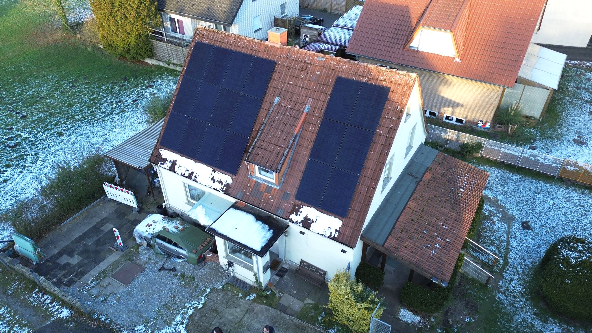 Solaranlage auf Einfamilienhaus in Detmold