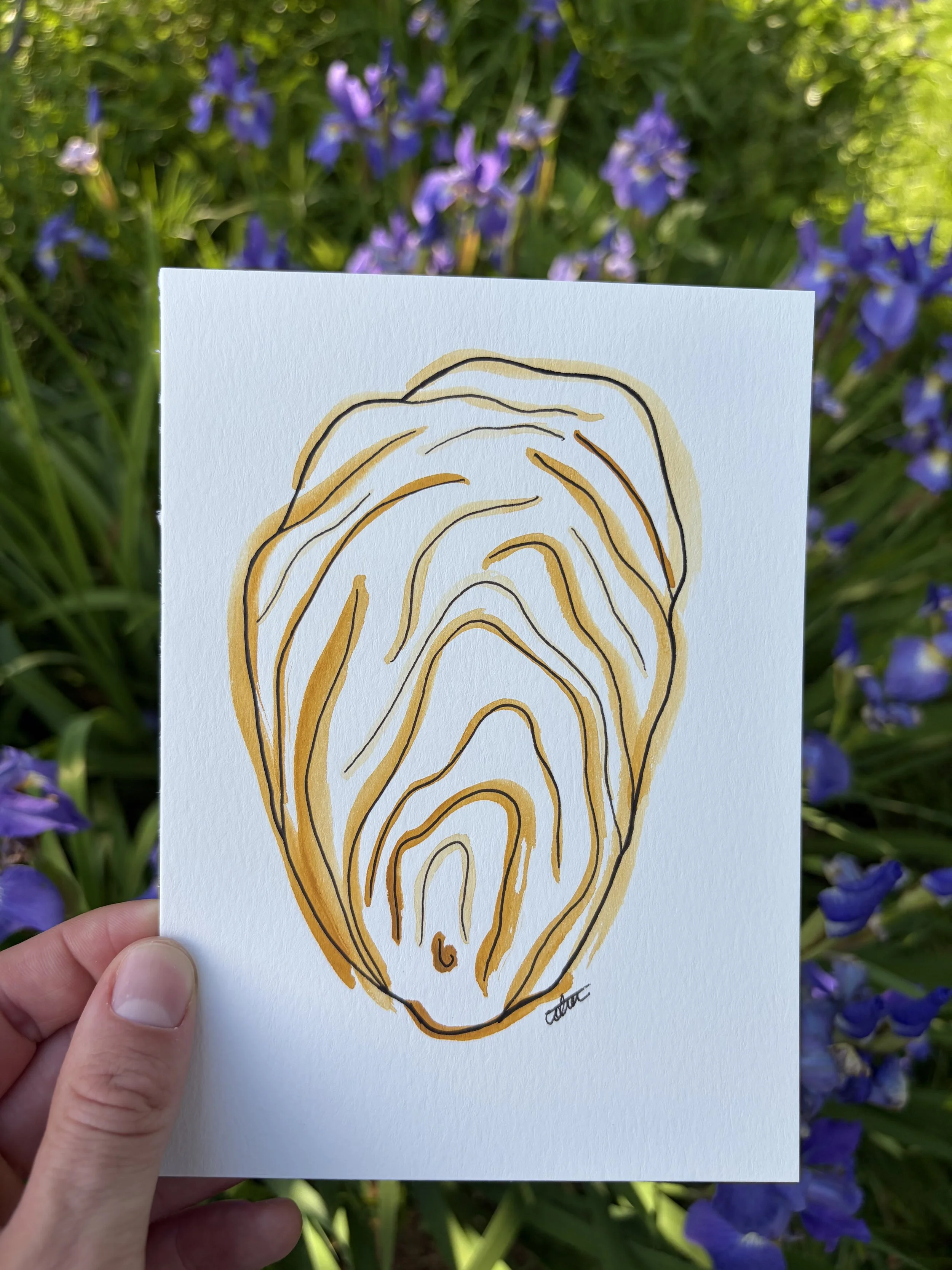 Yellow Oyster 5X7 Original