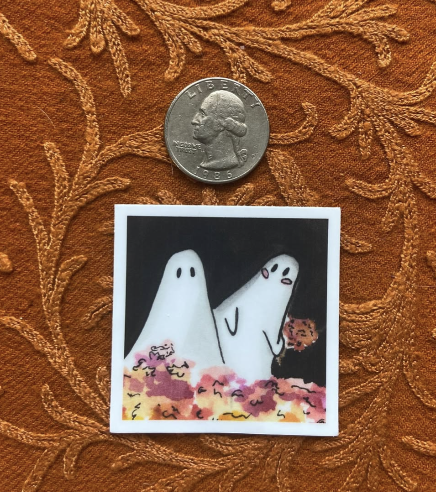 Ghost Vinyl Sticker 2X2