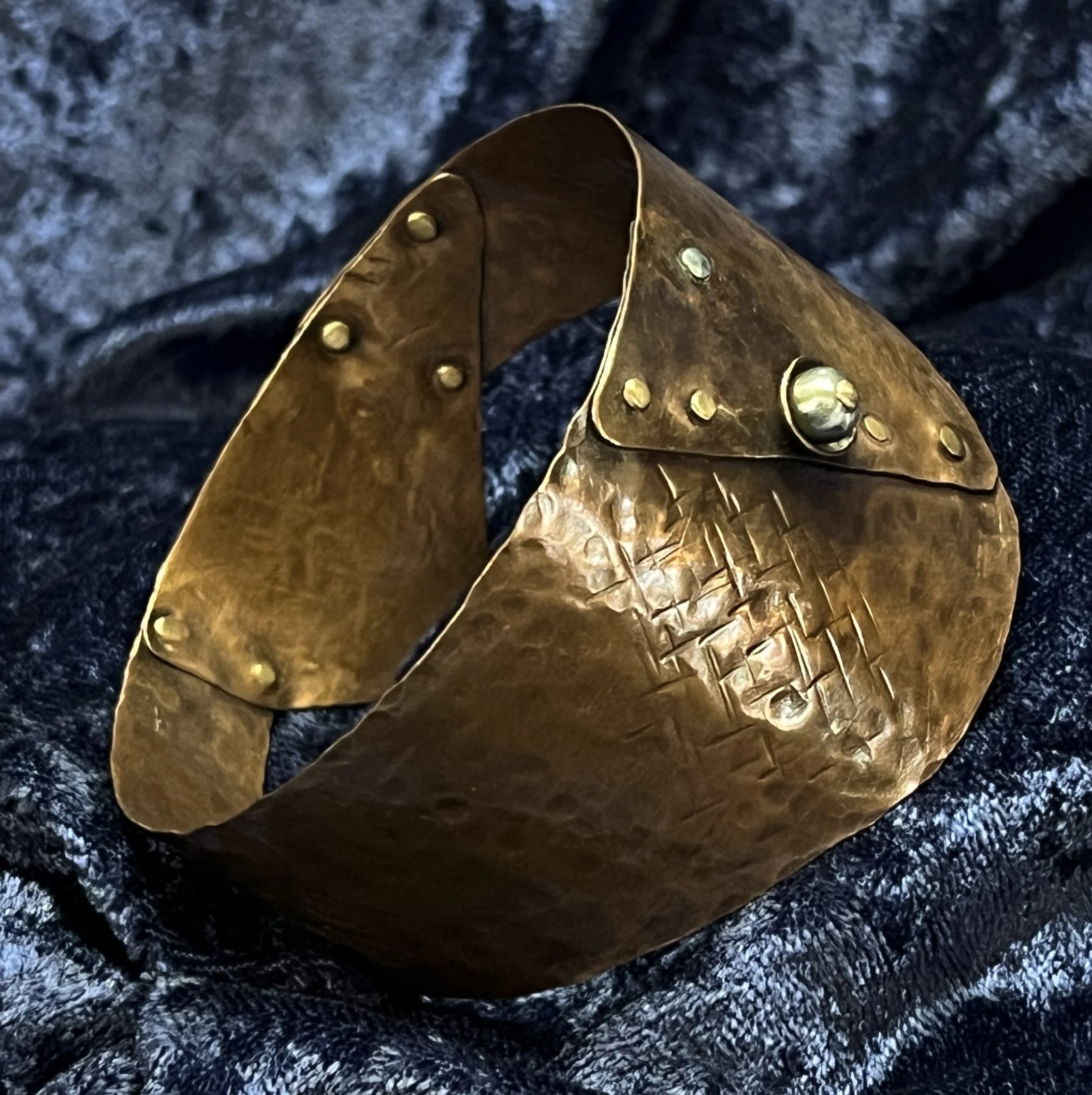 Artisan Copper & Silver Bangle