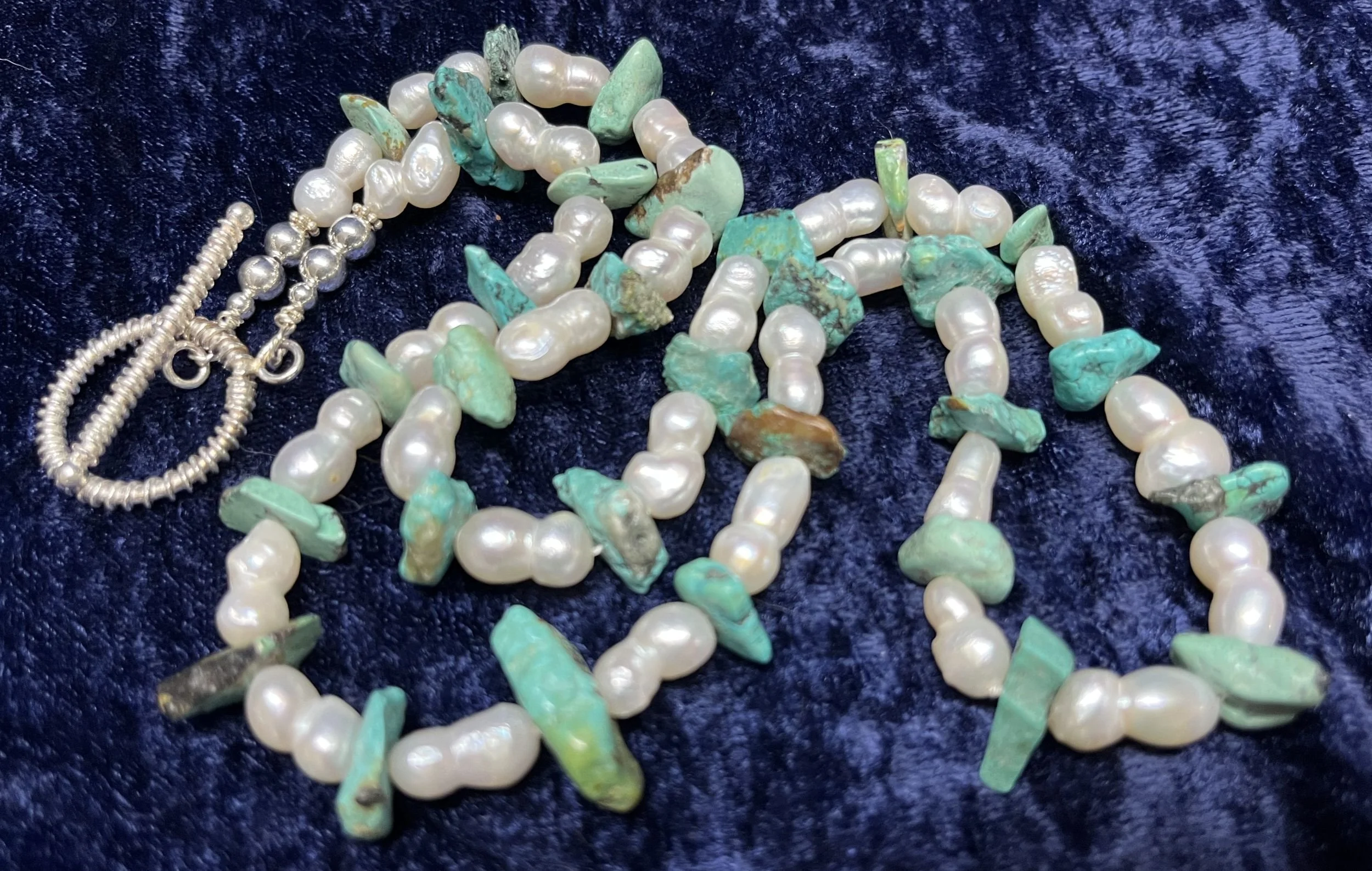 Turquoise & Freshwater Pearl Necklace