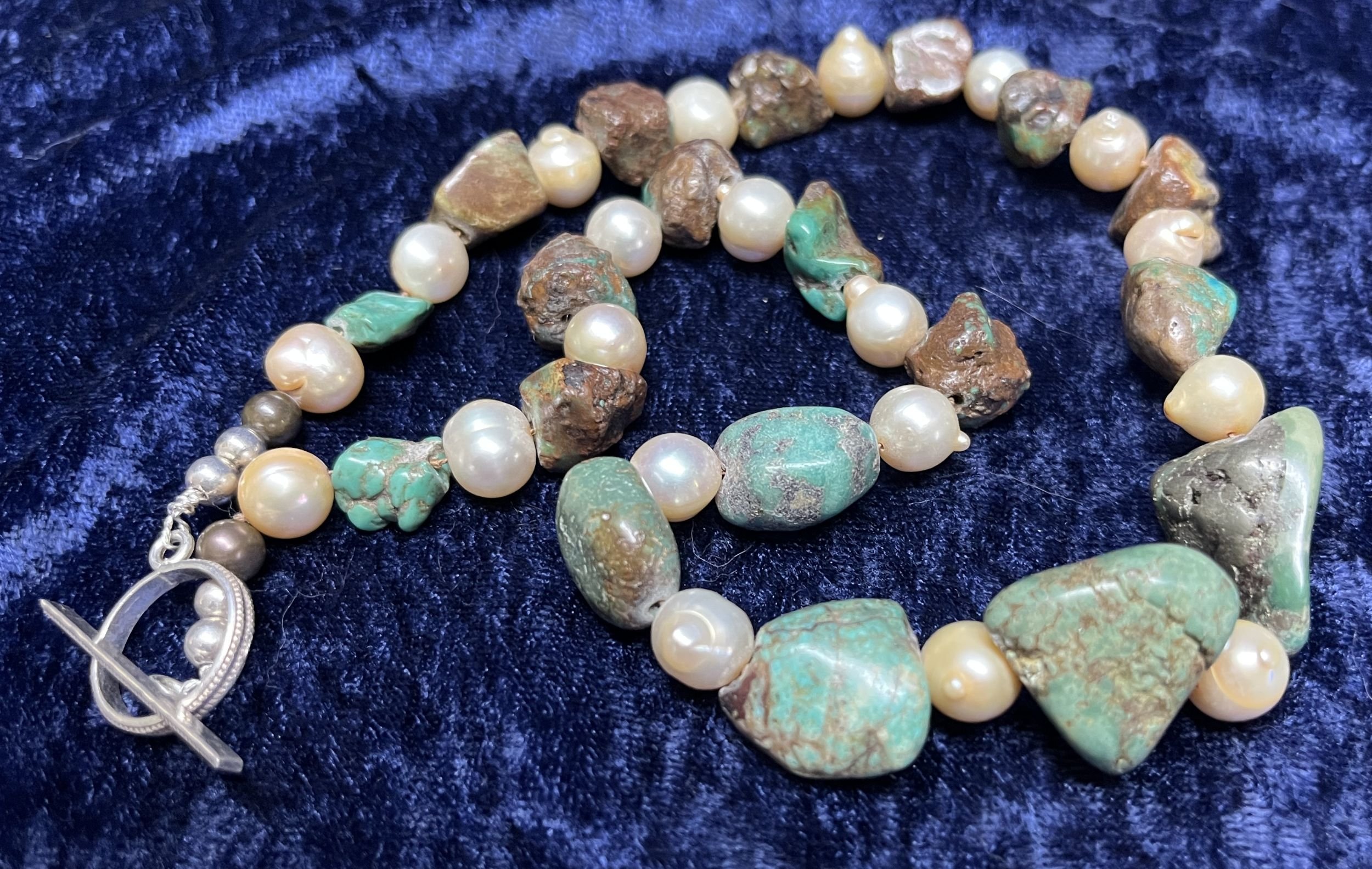 Turquoise & Pearl Elegance Necklace