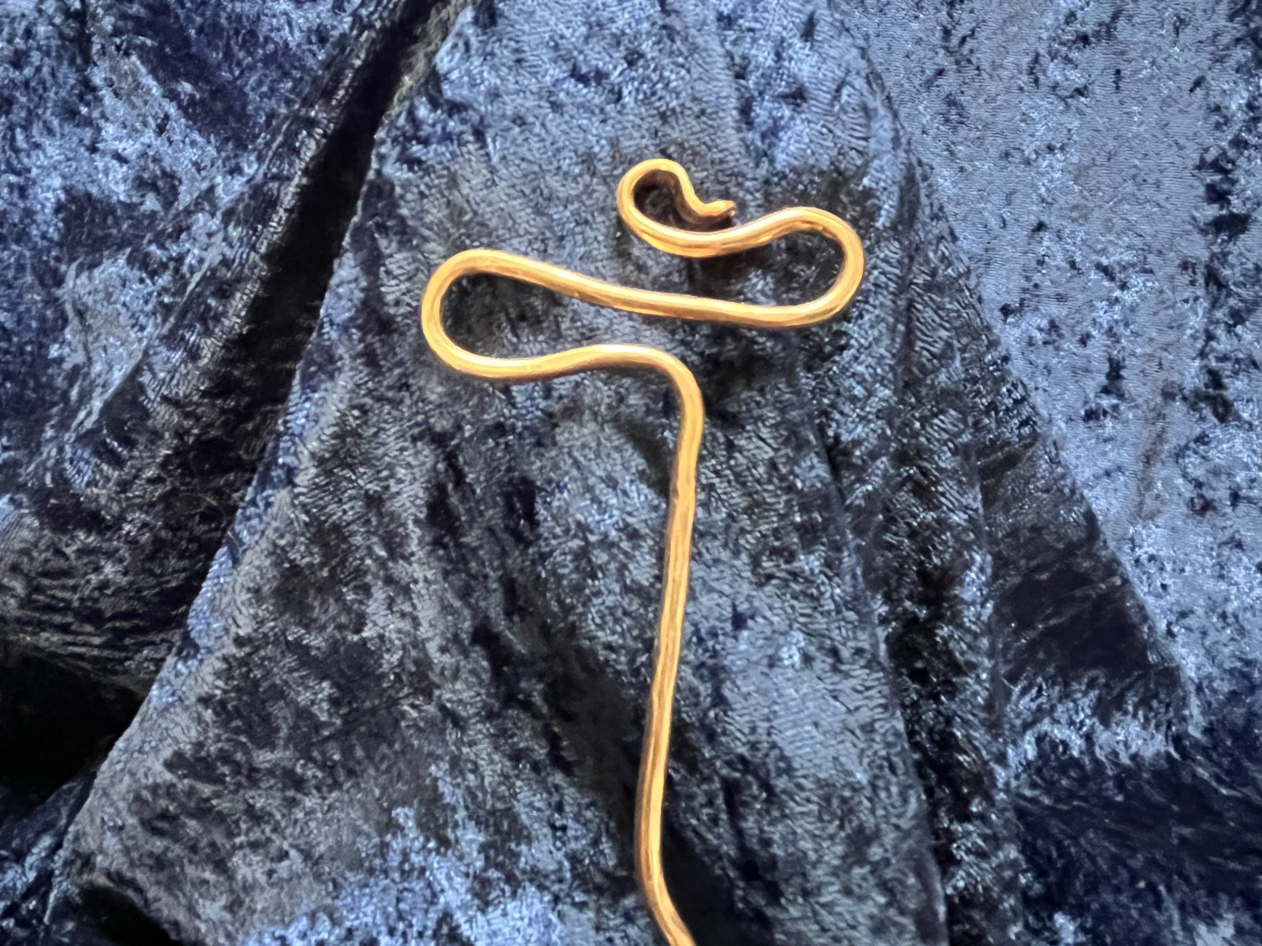 Copper Swan-Shaped Hair Stick