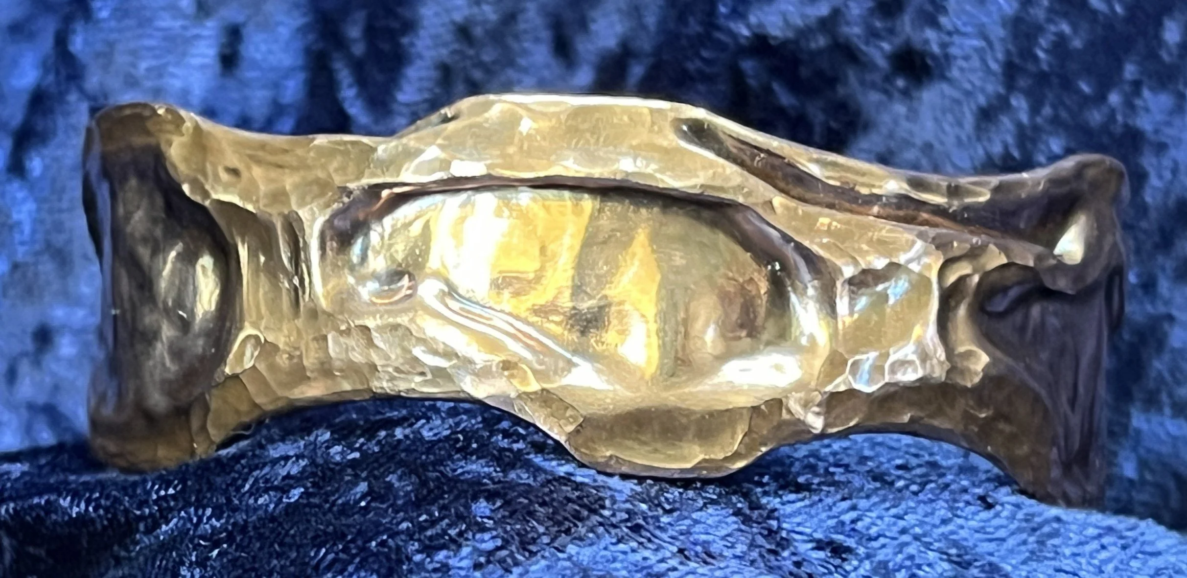Handmade Chased Copper Bracelet