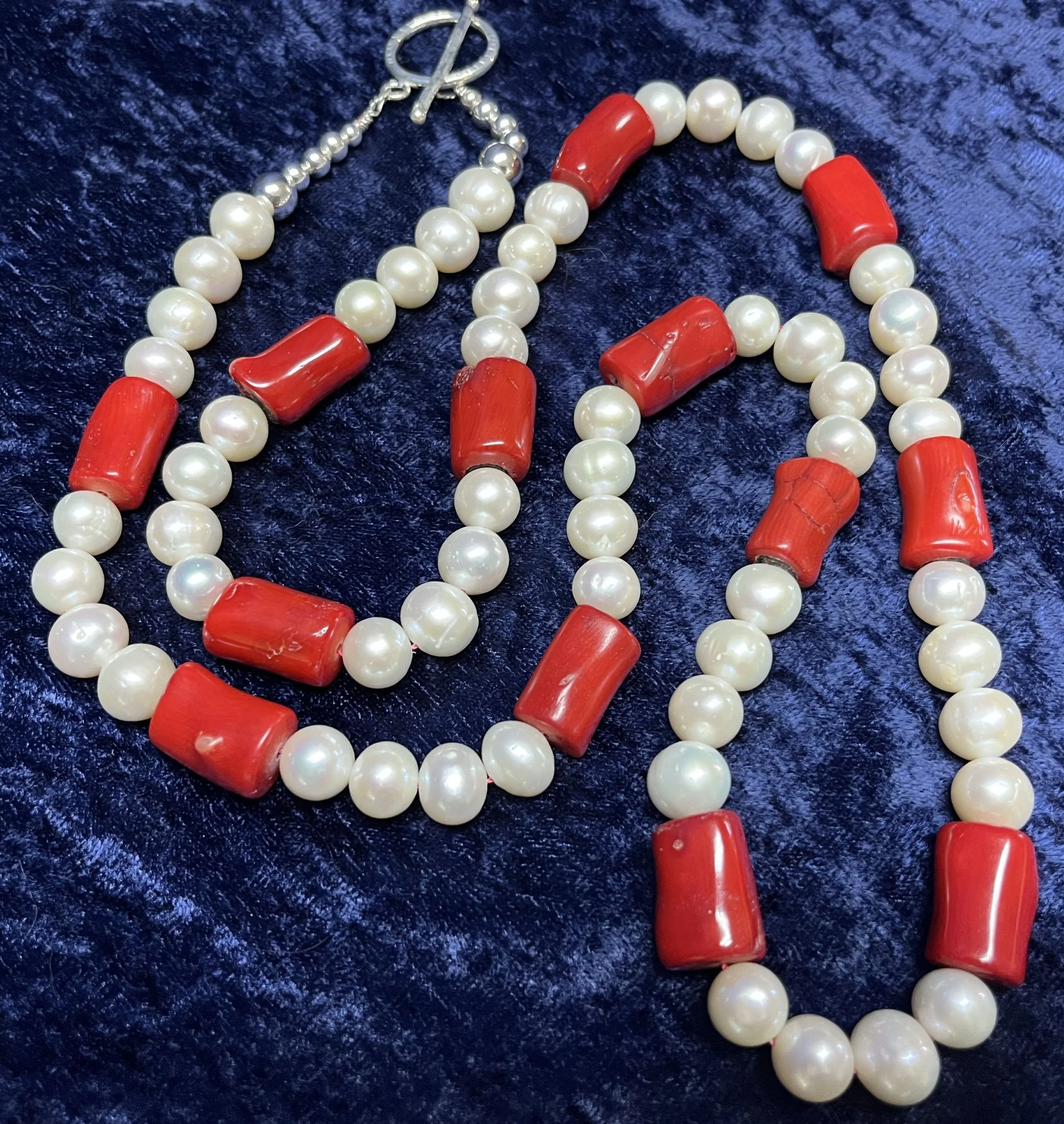 Elegance Pearl & Coral Necklace