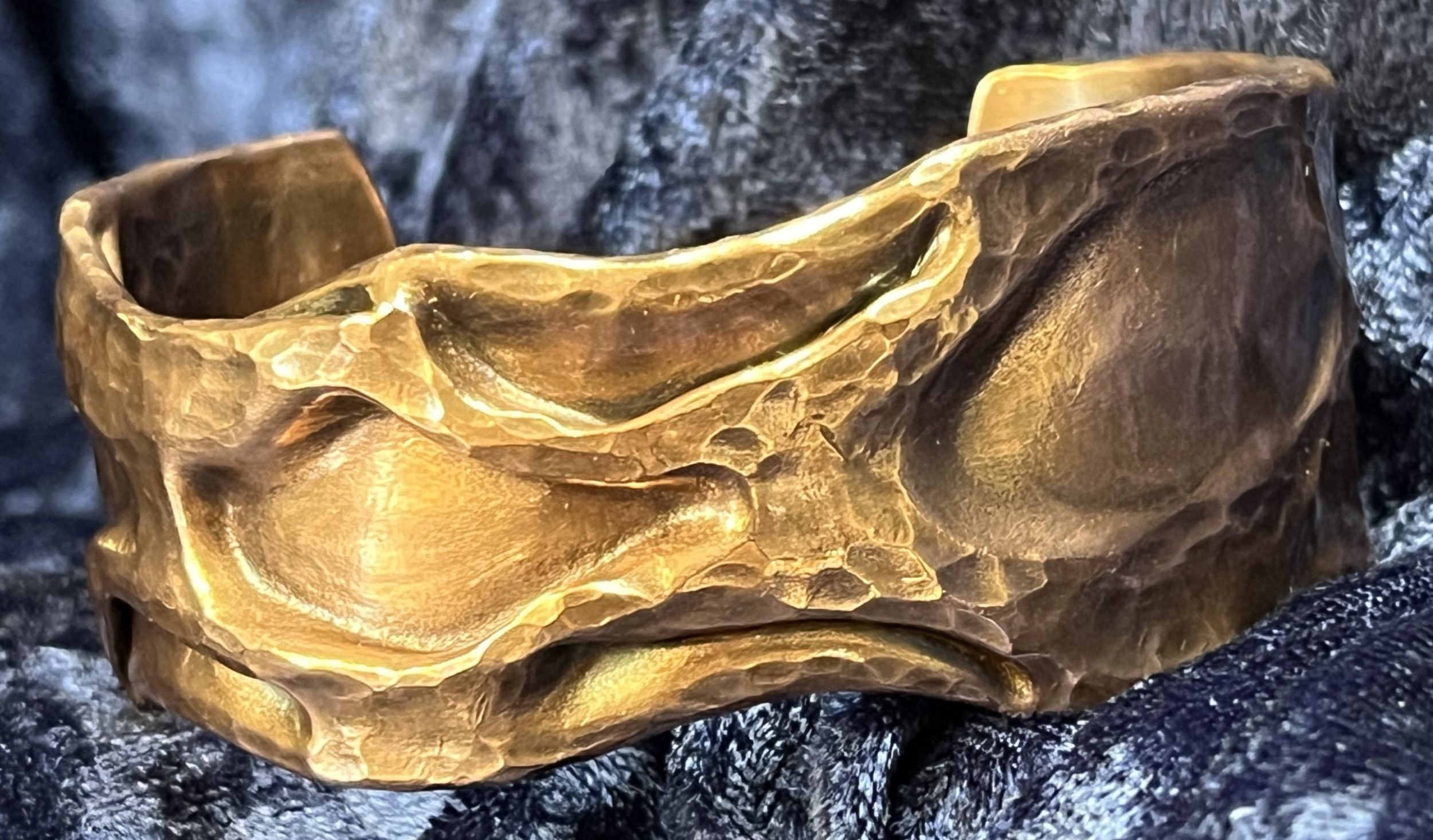 Heavy Copper Cuff Bracelet - Brutalist Fashion