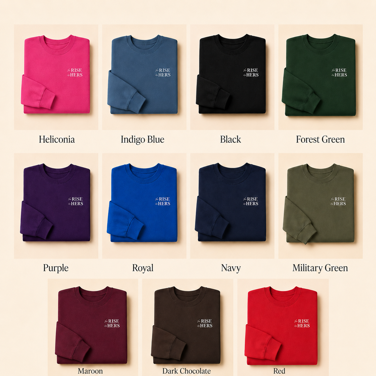 The Rise Is Hers Embroidered Crewneck Sweatshirt