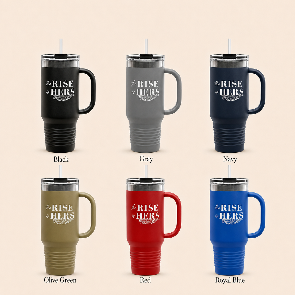 The Rise Is Hers 40 oz Insulated Travel Mug