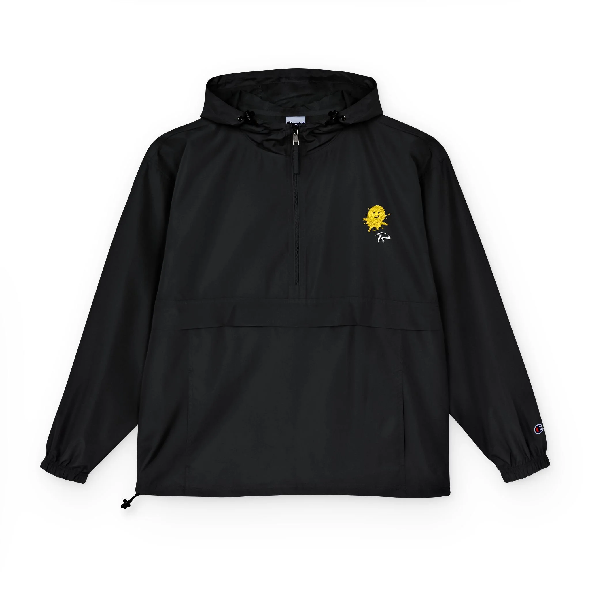 Champion Packable Hooded Windbreaker — Yellow INK spots (3 colours available)