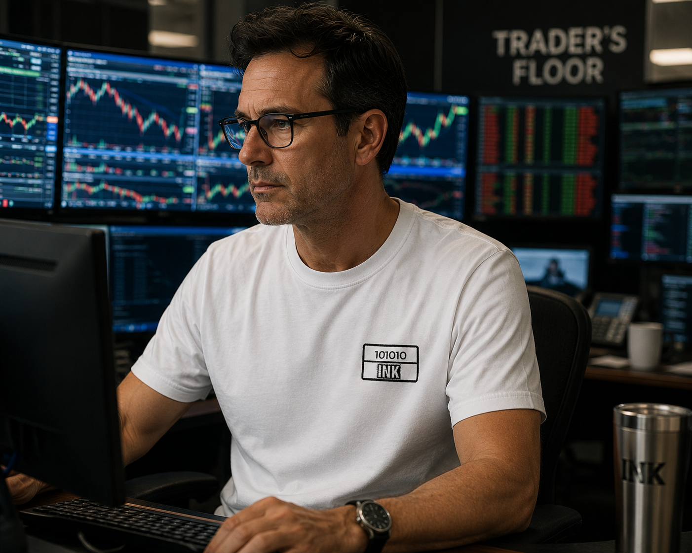 Trader's Look embroidered T-Shirt