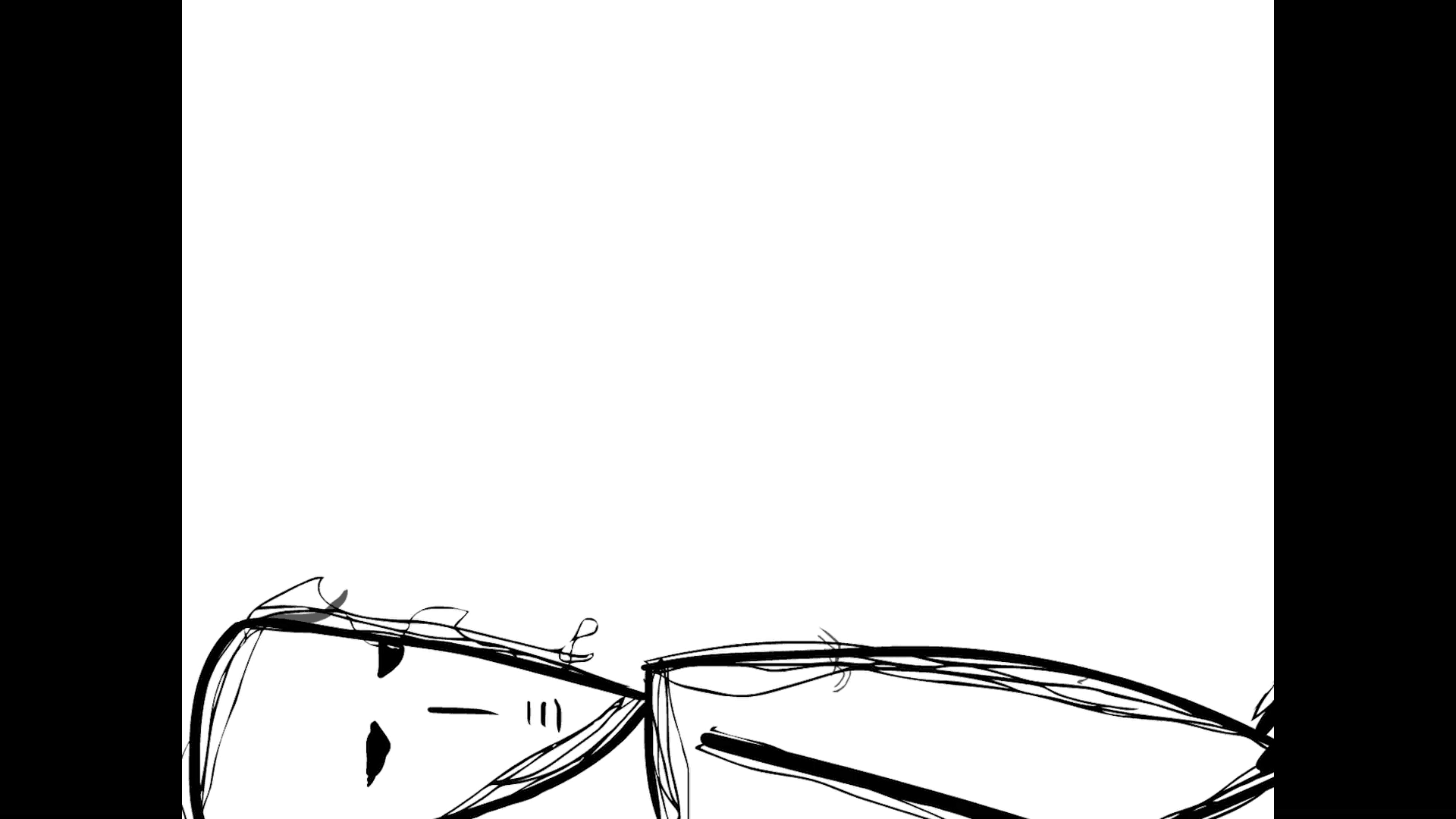 Sketch of two glasses, one with a straw, on a white background.